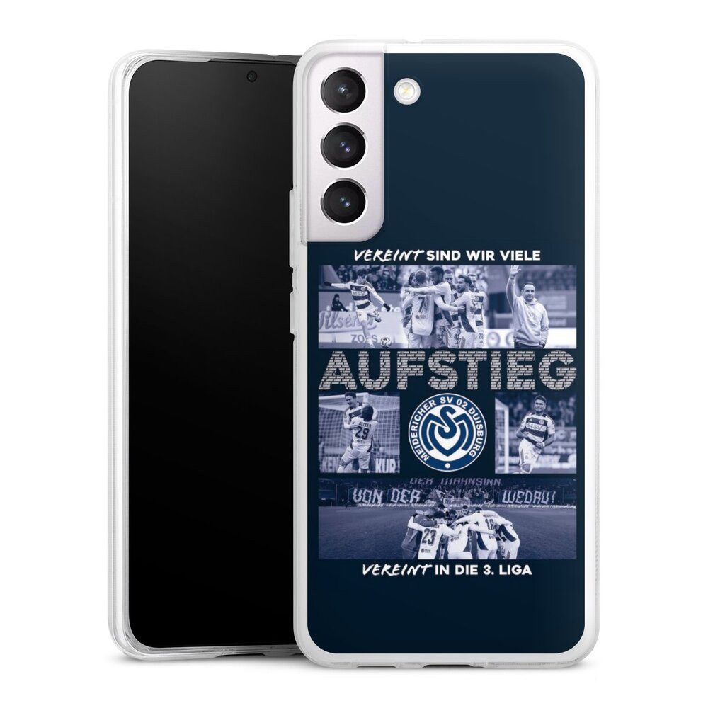 DeinDesign Handyhülle MSV Duisburg Aufstieg Offizielles Lizenzprodukt, Samsung Galaxy S22+ Silikon Hülle Bumper Case Handy Schutzhülle