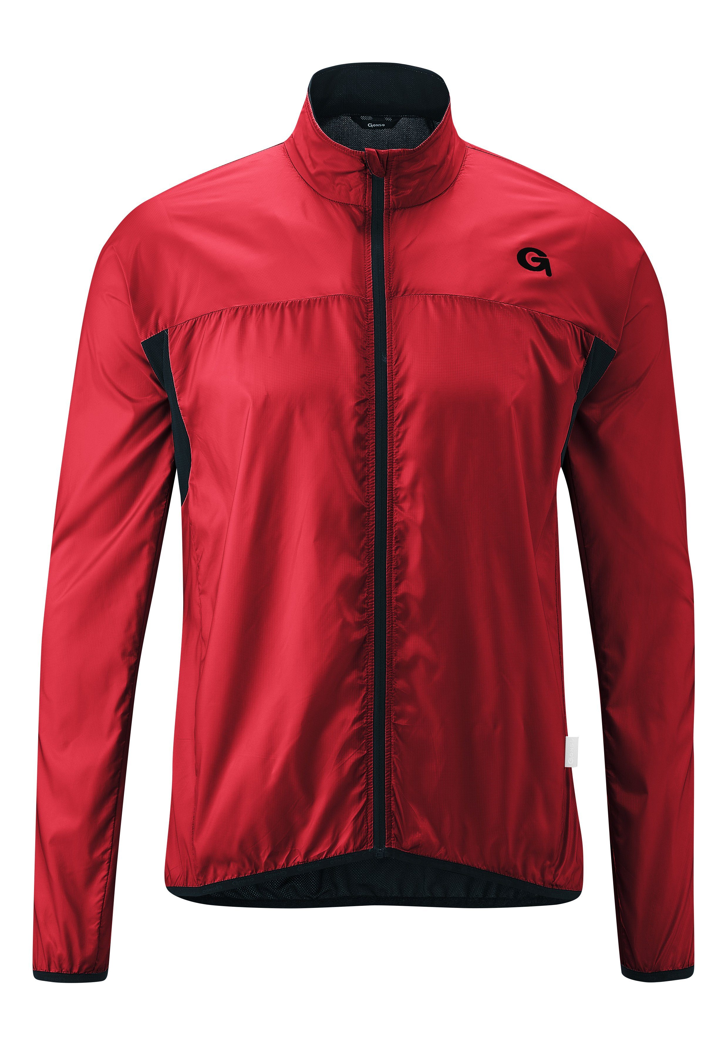 Gonso Fahrradjacke Serru leichte Herren Windjacke, lockerer Windbreaker, Radjacke ziegelrot