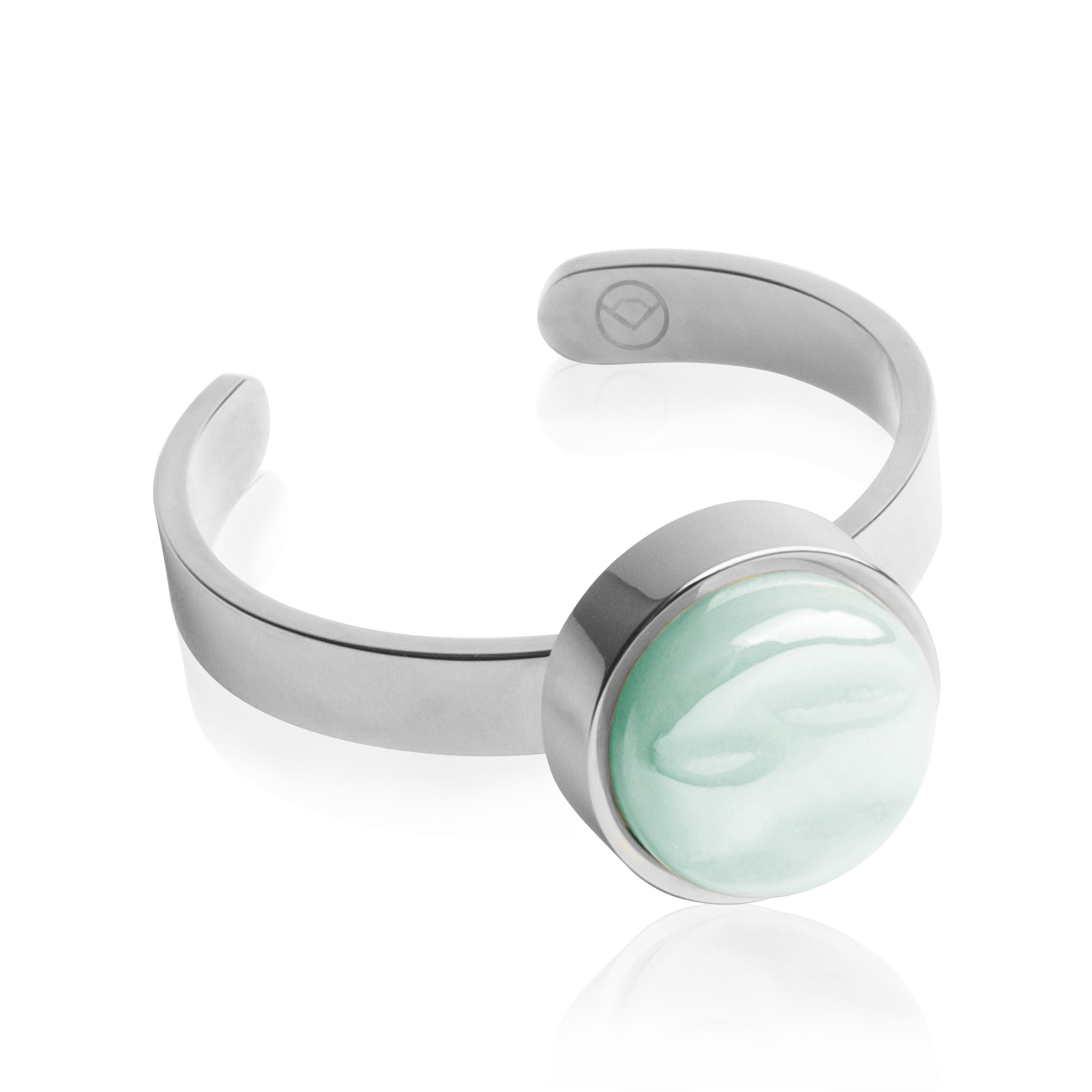 ALEXASCHA Fingerring Verstellbarer Ring mit Stein • 8mm