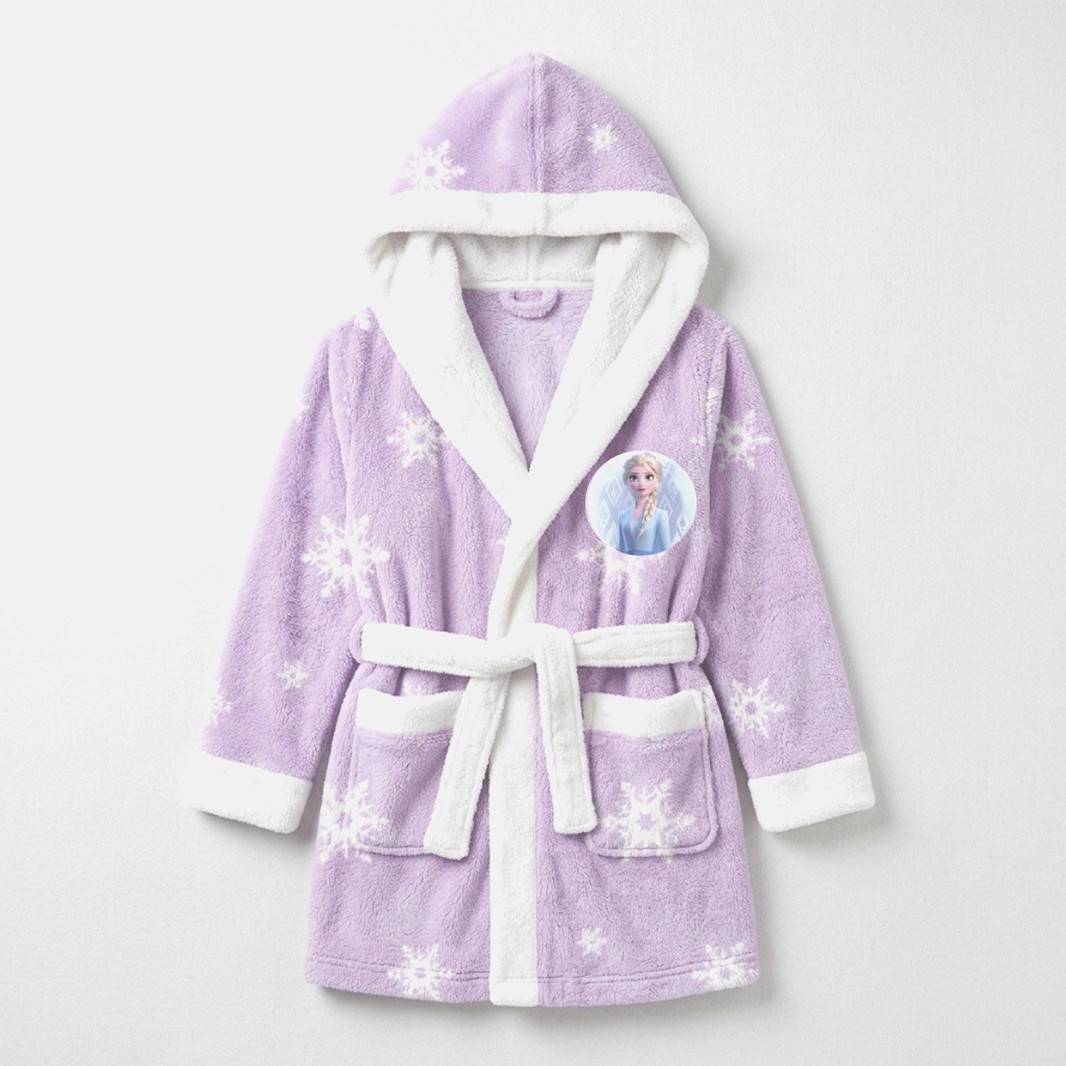 Disney Frozen Kinderbademantel Kinder mit Applikationen für Badezimmer Reisen und Übernachtungen