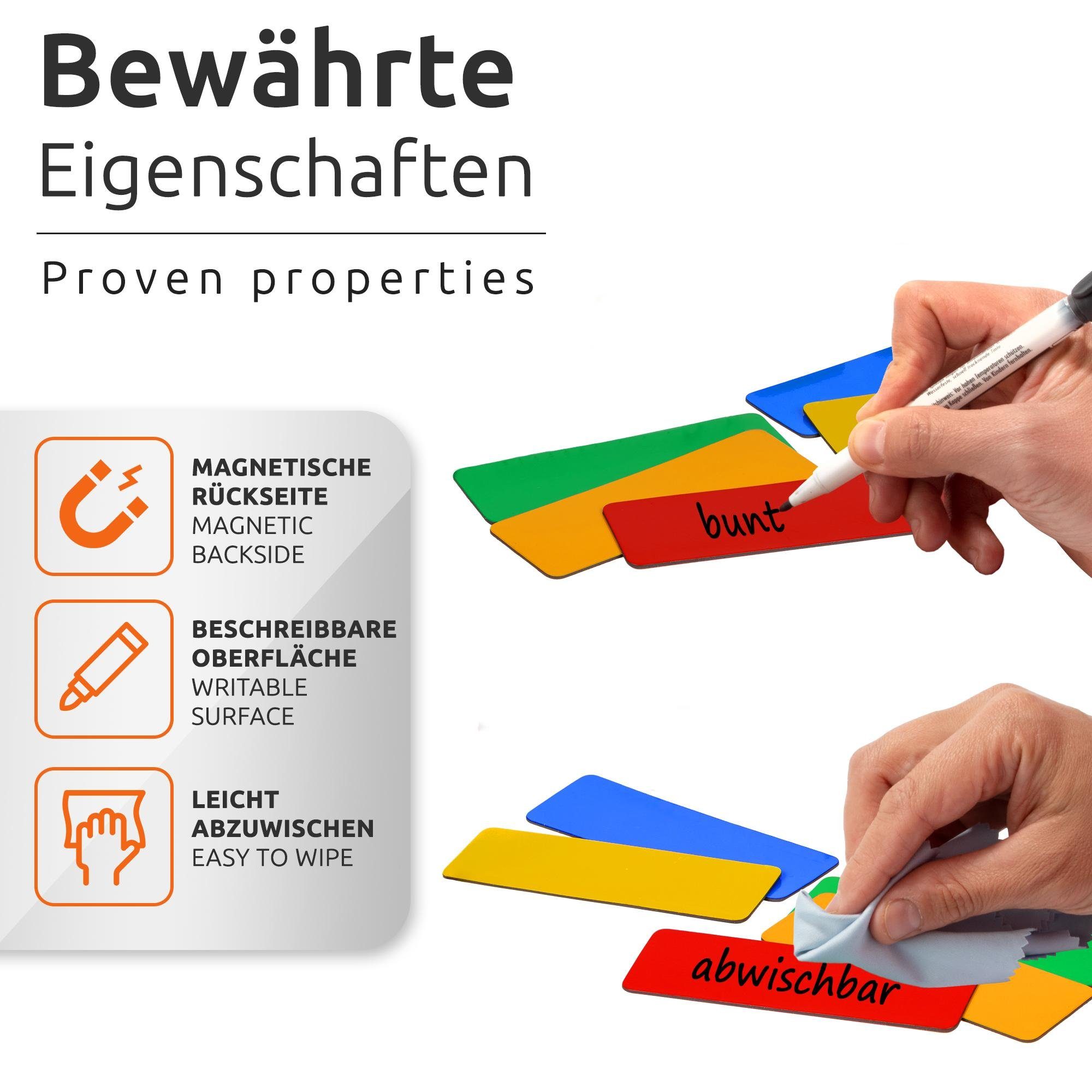 ECENCE Magnet 75 Magnetstreifen beschreibbar Etiketten Magnete (75-St) – Bild 2 von 5