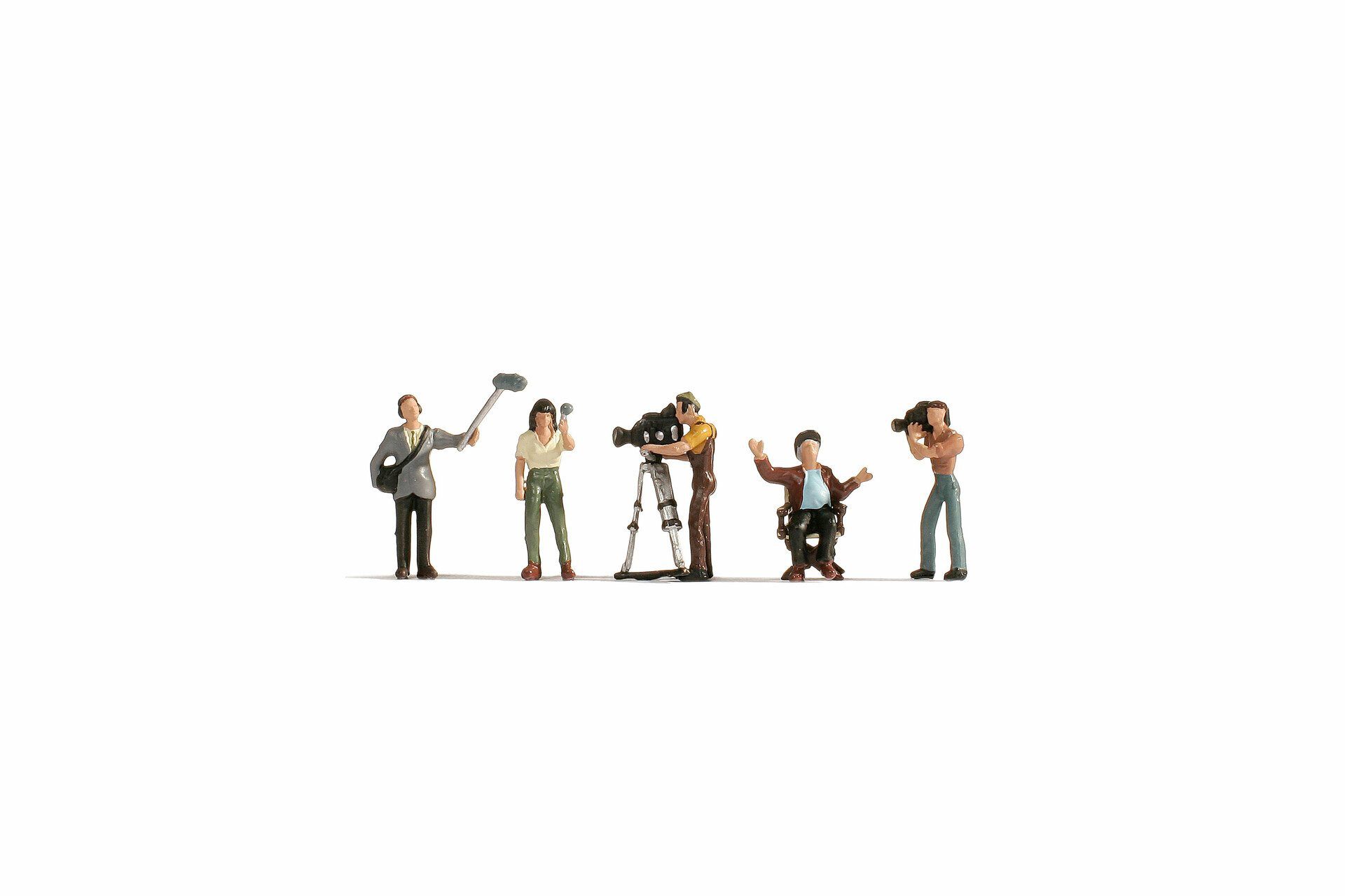 NOCH Modelleisenbahn-Figur Kamerateam, Miniatur-Figuren Set, H0 Modellbau-Zub