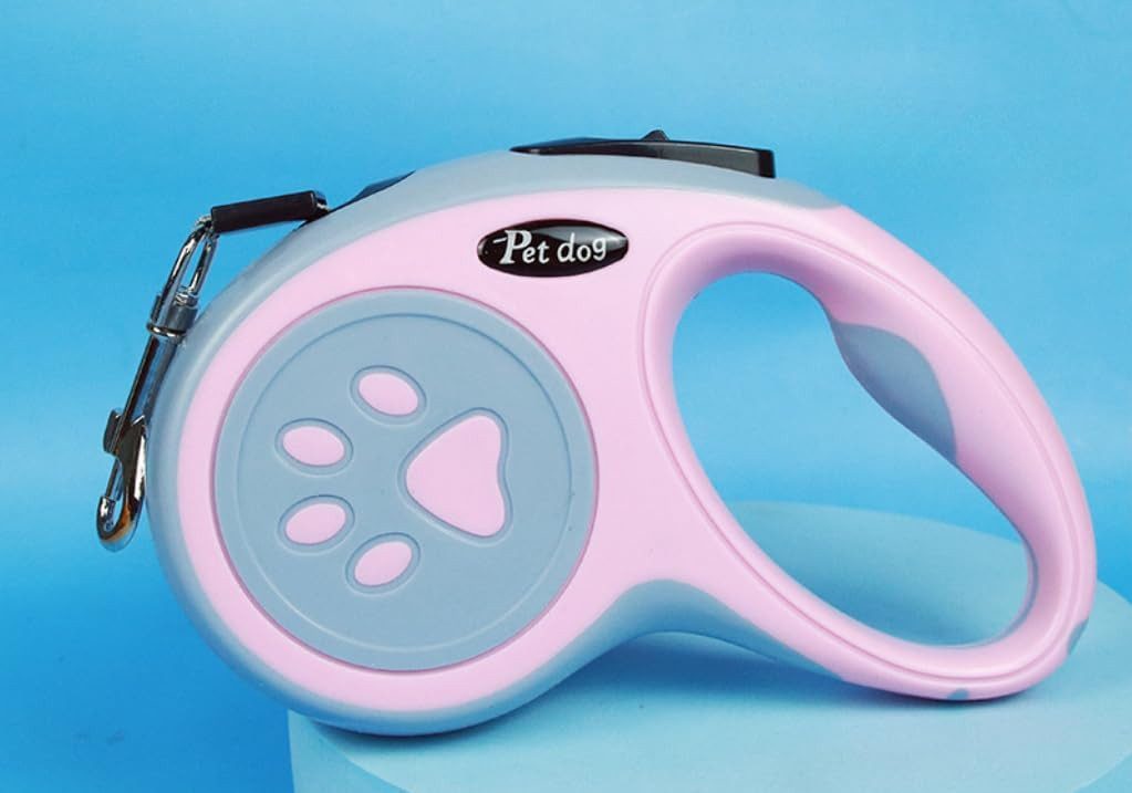 FELIXLEO Hundeleinen-Führungsstange 5m Einziehbare Hundeleine Katzen Führleine Haustier Pink Klein/Mittel., (1-tlg)
