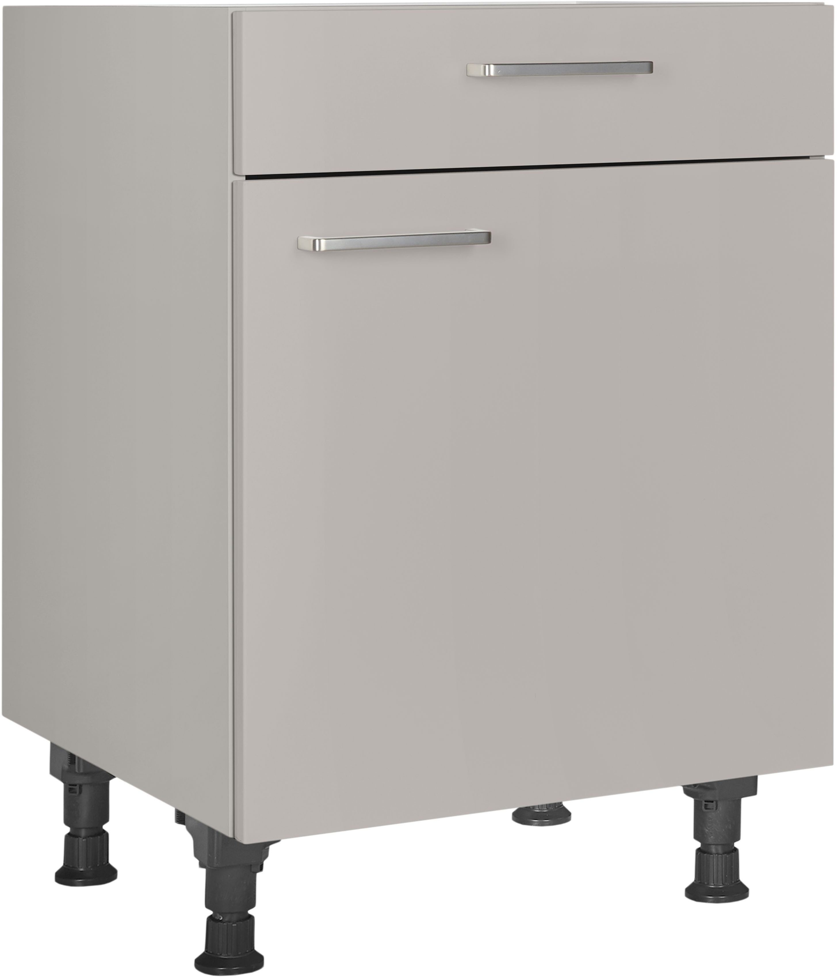 nobilia® Unterschrank "Touch", Ausrichtung wählbar, vormontiert, in den Breiten 30, 45 und 60 cm Breite, mit höhenverstellbaren Sockelfüßen, vormontiert