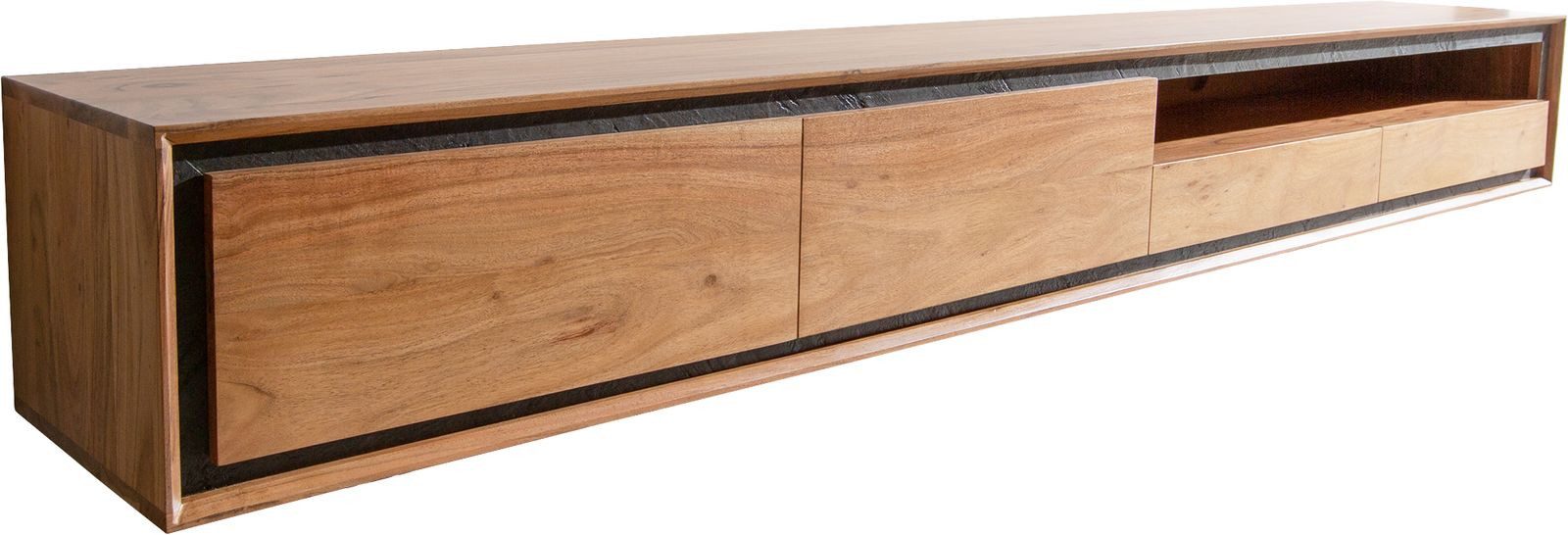 DELIFE Lowboard Stonegrace, Akazie Natur 240 günstig online kaufen