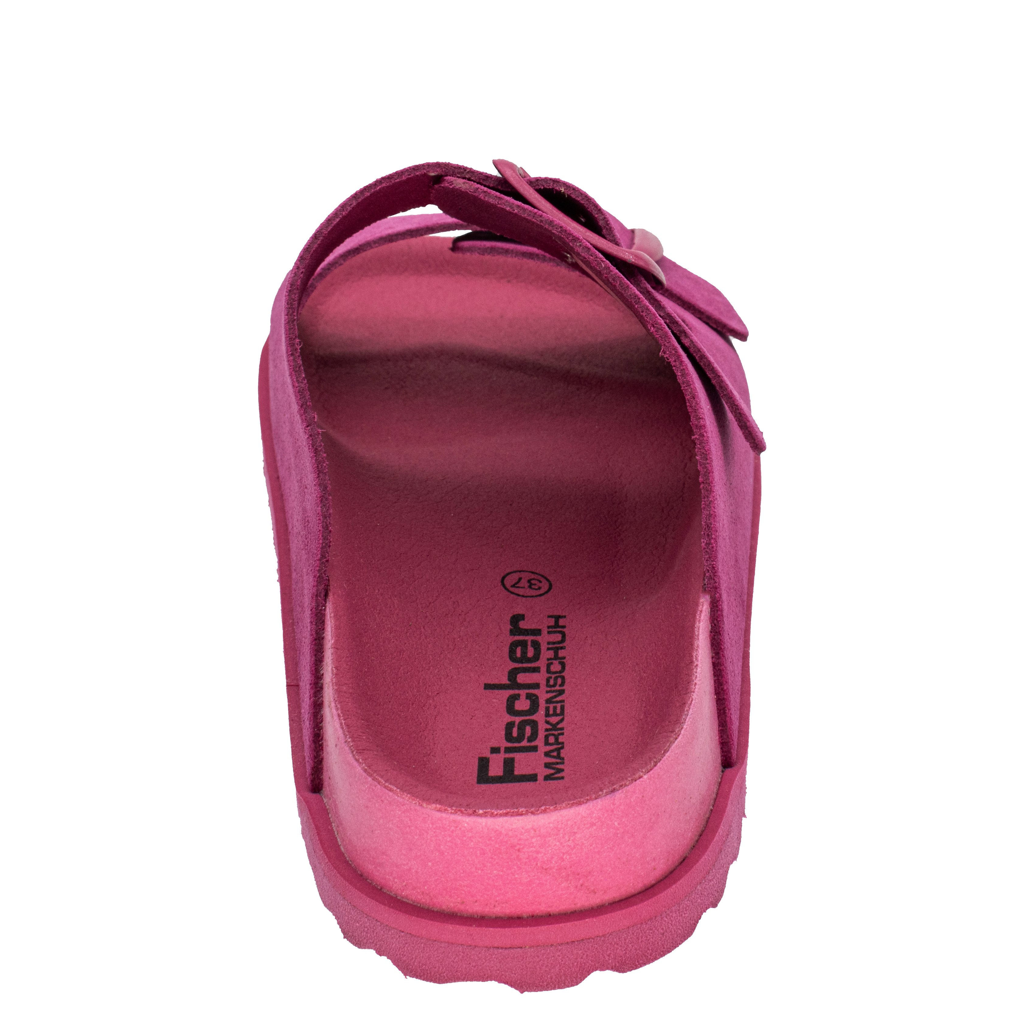 Fischer-Markenschuh Alma Pantolette aus Veloursleder, mit verstellbaren Schnallen, ergonomisches Fußbett – Bild 5 von 5