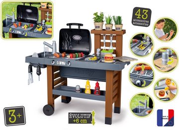 Smoby Spielküche Outdoor Gartenküche Kunststoff, mit Grill, Spülbecken und Wasserpumpfunktion; Made in Europe