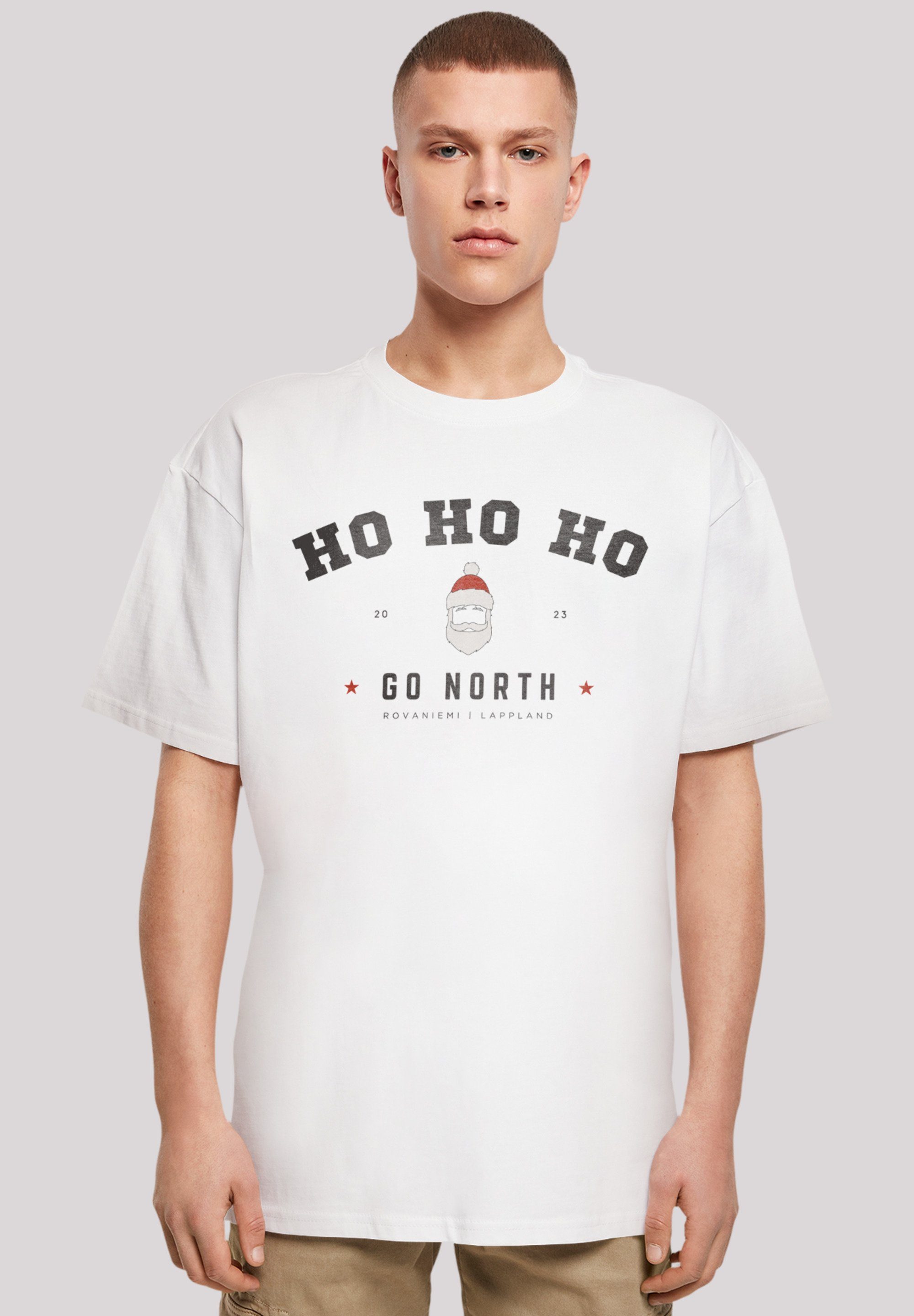 T-Shirt Weihnachten Ho Weihnachten, Geschenk, Ho Logo F4NT4STIC Claus Santa weiß Ho