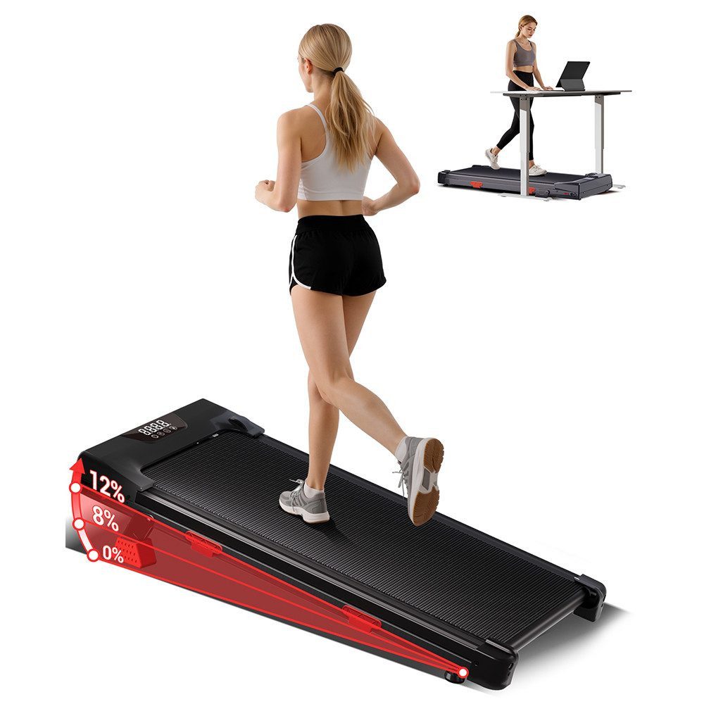 ROBORE Laufband U18F klappbares Laufband bis 10.5 km/h, 2,75 PS bürstenloser Moto, 3 Stufen, 136 kg Tragkraft, geräuscharm, für Zuhause und Büro