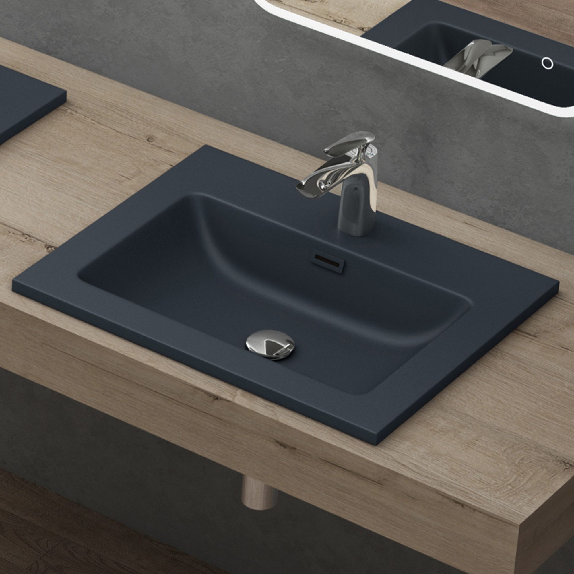 doporro Waschbecken Aufsatzwaschbecken Einbauwaschbecken aus Gussmarmor günstig online kaufen