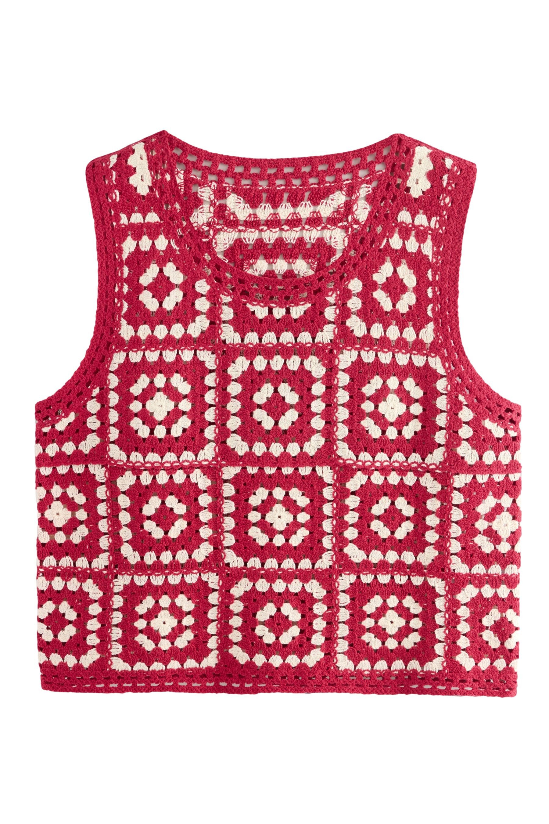 Next Trägertop Tanktop mit Häkeldesign und Aufnäher (1-tlg) günstig online kaufen