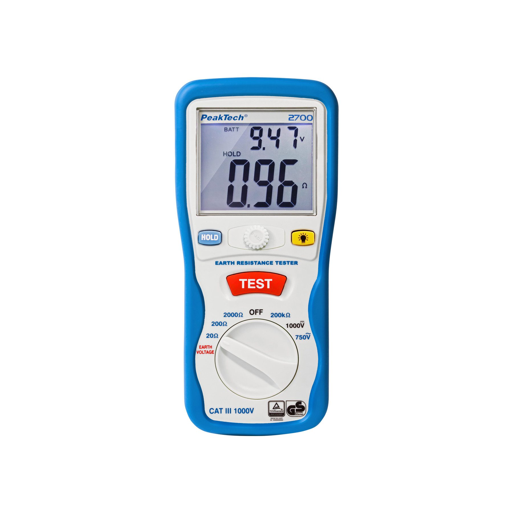 PeakTech Spannungsprüfer PEAKTECH Erdungs-Messgerät, P2700