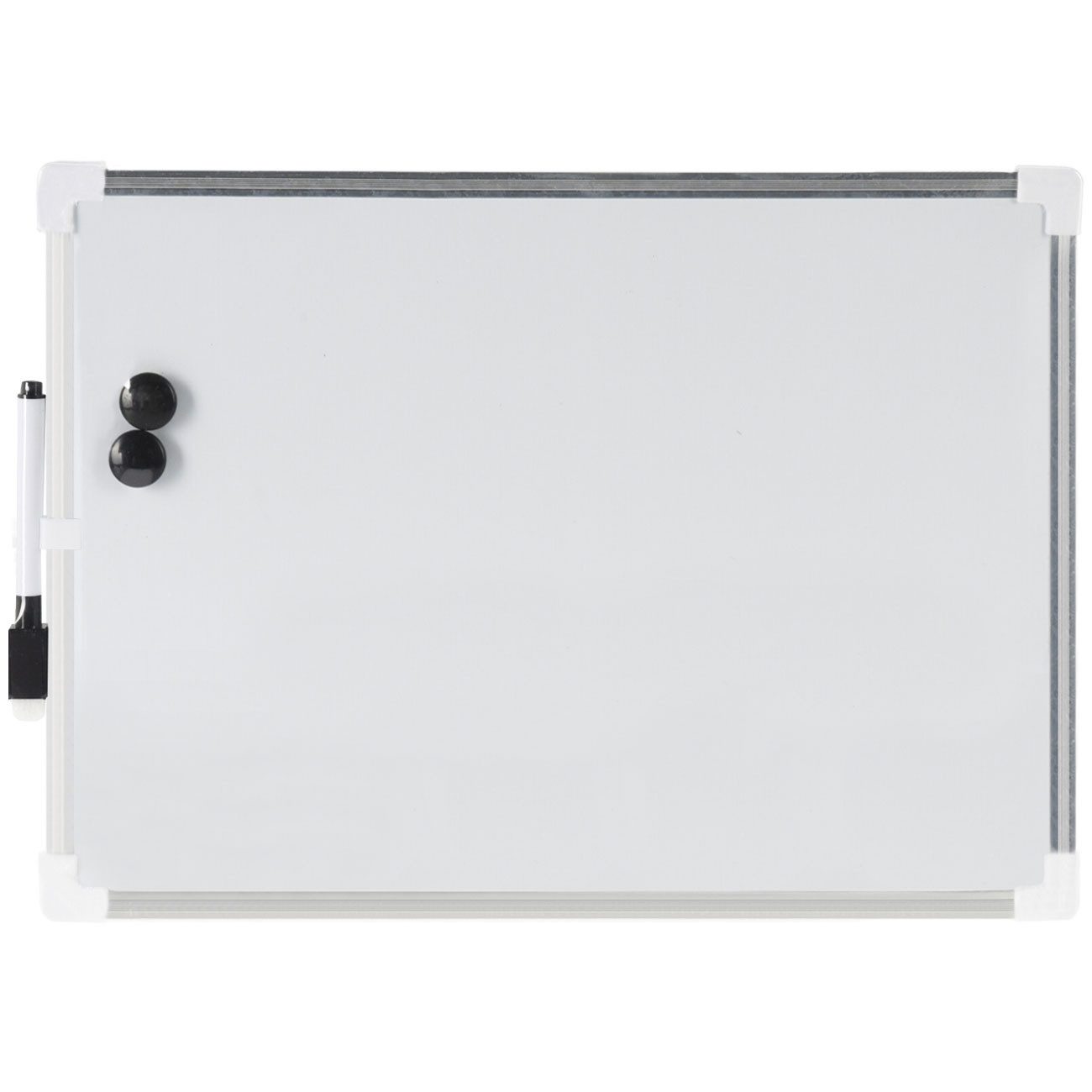 H&S Collection Magnettafel Magnetisches Whiteboard 35x25cm Memoboard inkl. Stift 2 Magnete Weiß, magnetische Oberfläche, rückstandslos abwischbar, kompaktes Format