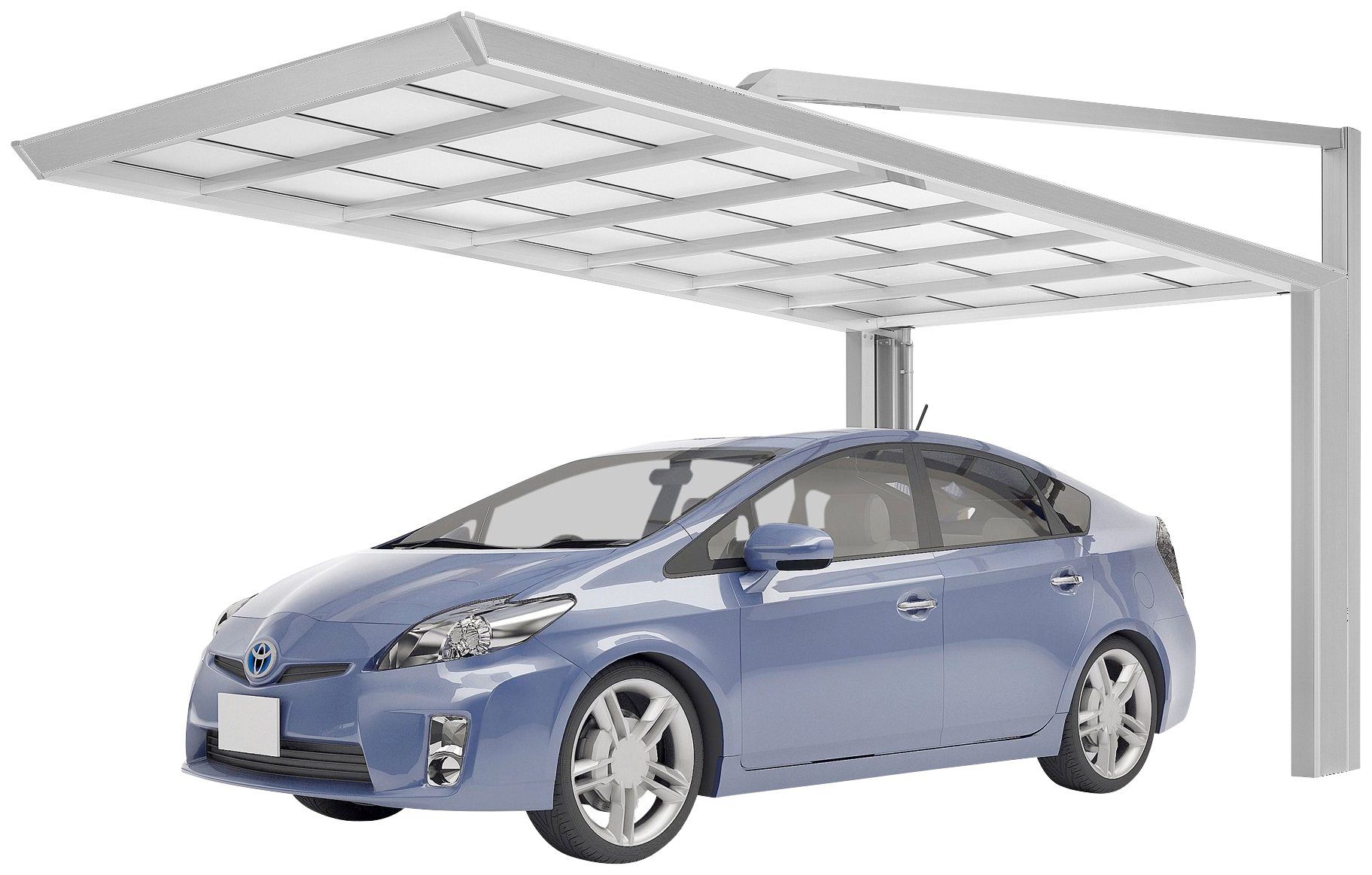 BxT: Edelstahl-Look cm Typ Next 60 Standard, cm, Aluminium, My-Port Einfahrtshöhe, Ximax 233x515 2351 210 Einzelcarport Typ