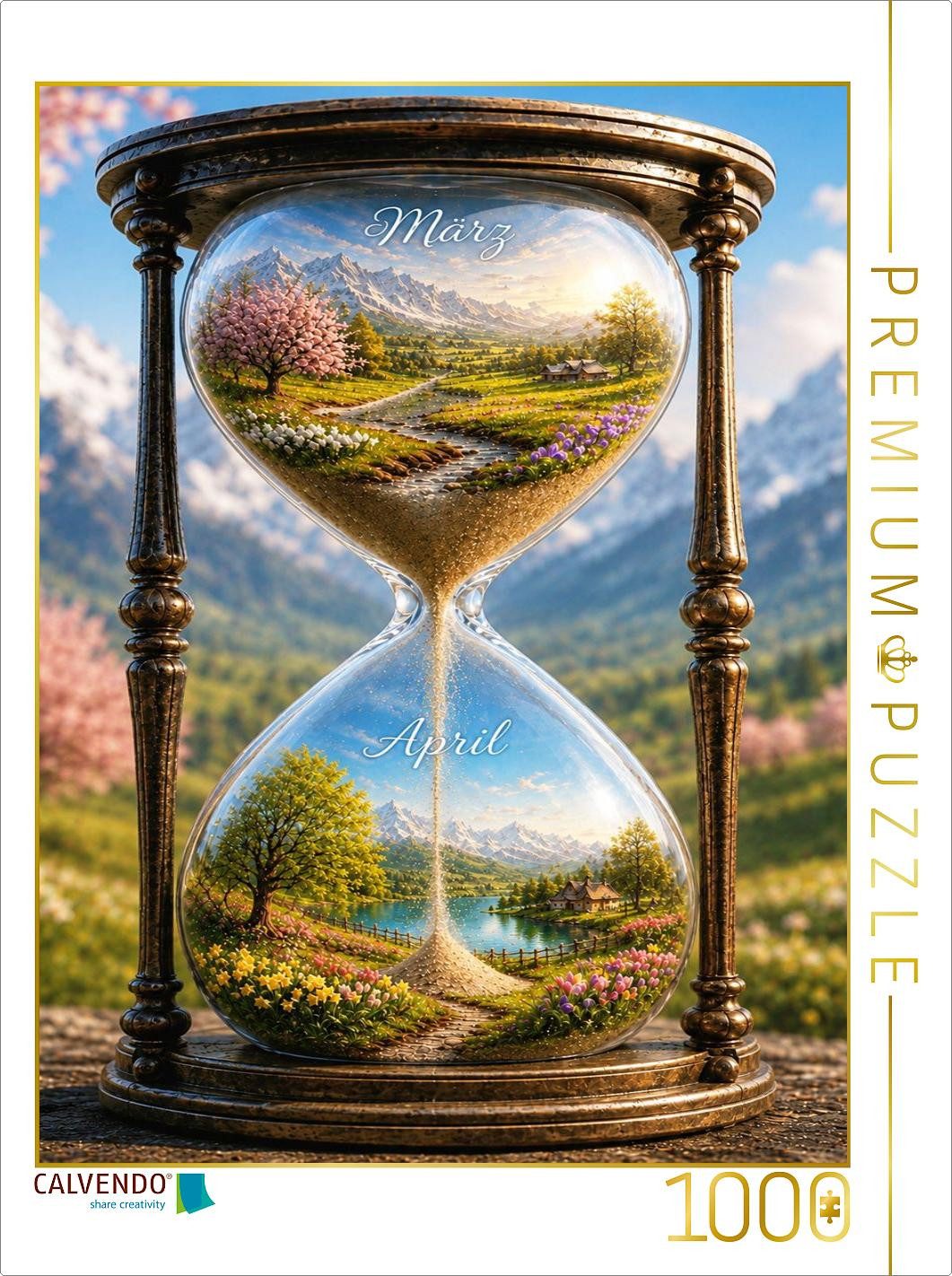 CALVENDO Puzzle CALVENDO Puzzle Rieseln der ersten Blüten, 1000 Teile Lege-Größe 64 ×, 1000 Puzzleteile