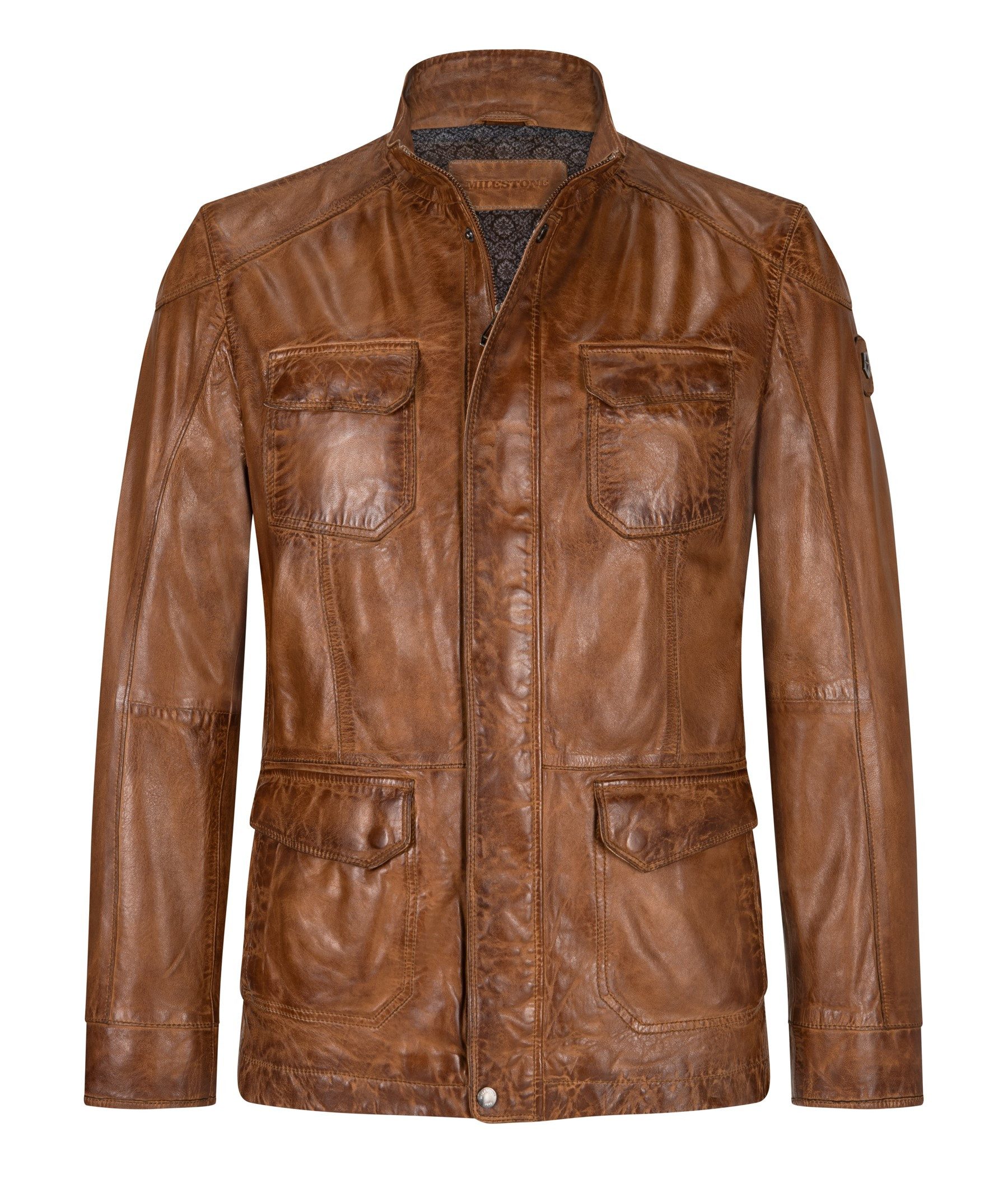 Milestone Lederjacke MS-Jose längere Herren Fieldjacket günstig online kaufen