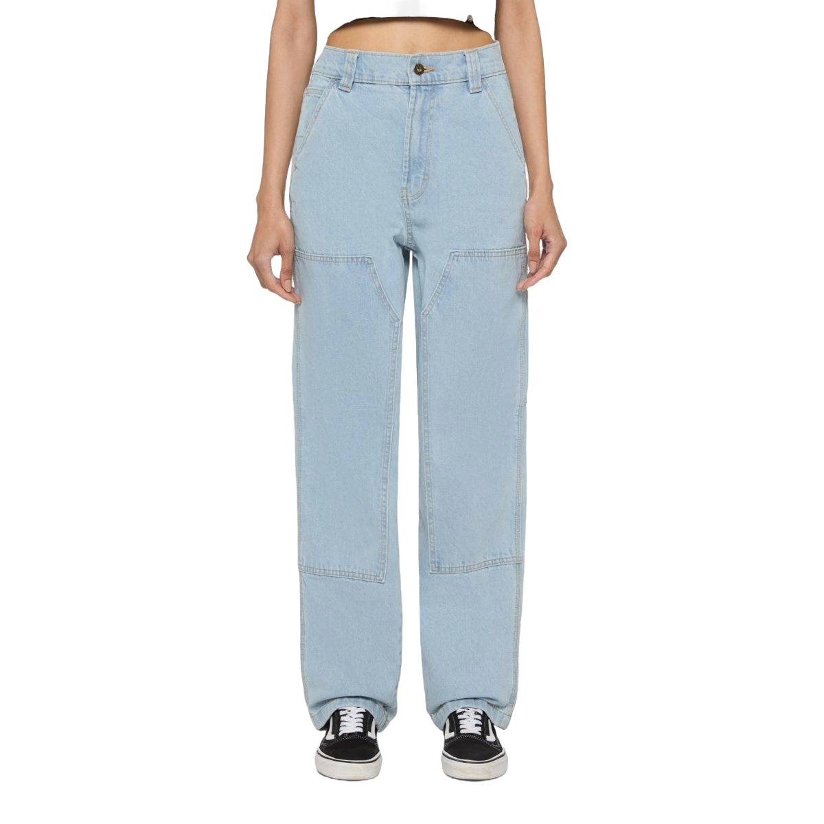 Dickies Straight-Jeans Jeans Dickies Utility Front Vintage 5 Pocket-Style, seitliche Cargo-Tasche, Double-Knee-Design