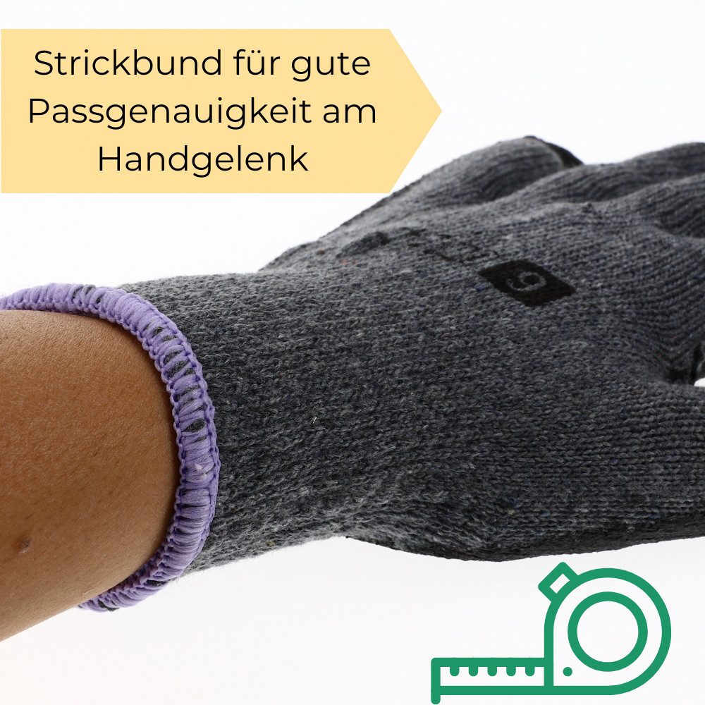 GarPet Mechaniker-Handschuhe Arbeits Montage Garten Handschuhe Latex Baumwolle Reiß Schnittfest (1-St)