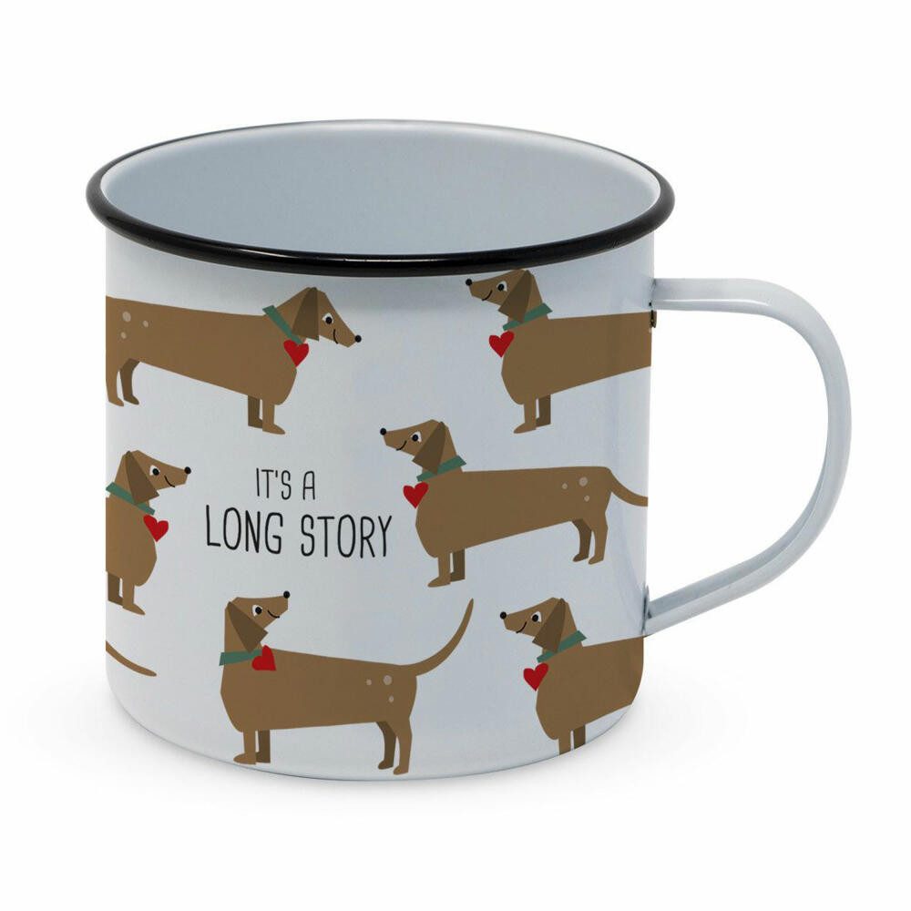 PPD Tasse Long Story Happy Metal Mug, 500 ml, Metall