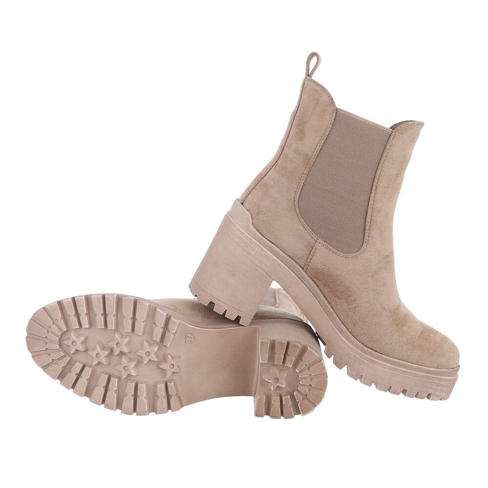 Ital-Design Damen Chelsea Freizeit Plateaustiefelette (84338053) Blockabsat günstig online kaufen