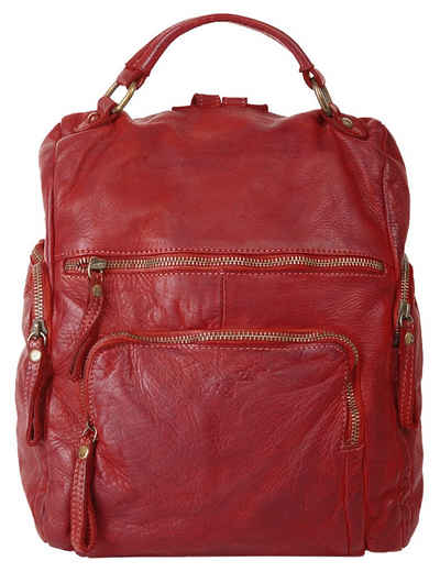 Samantha Look Cityrucksack, echt Leder, Made in Italy