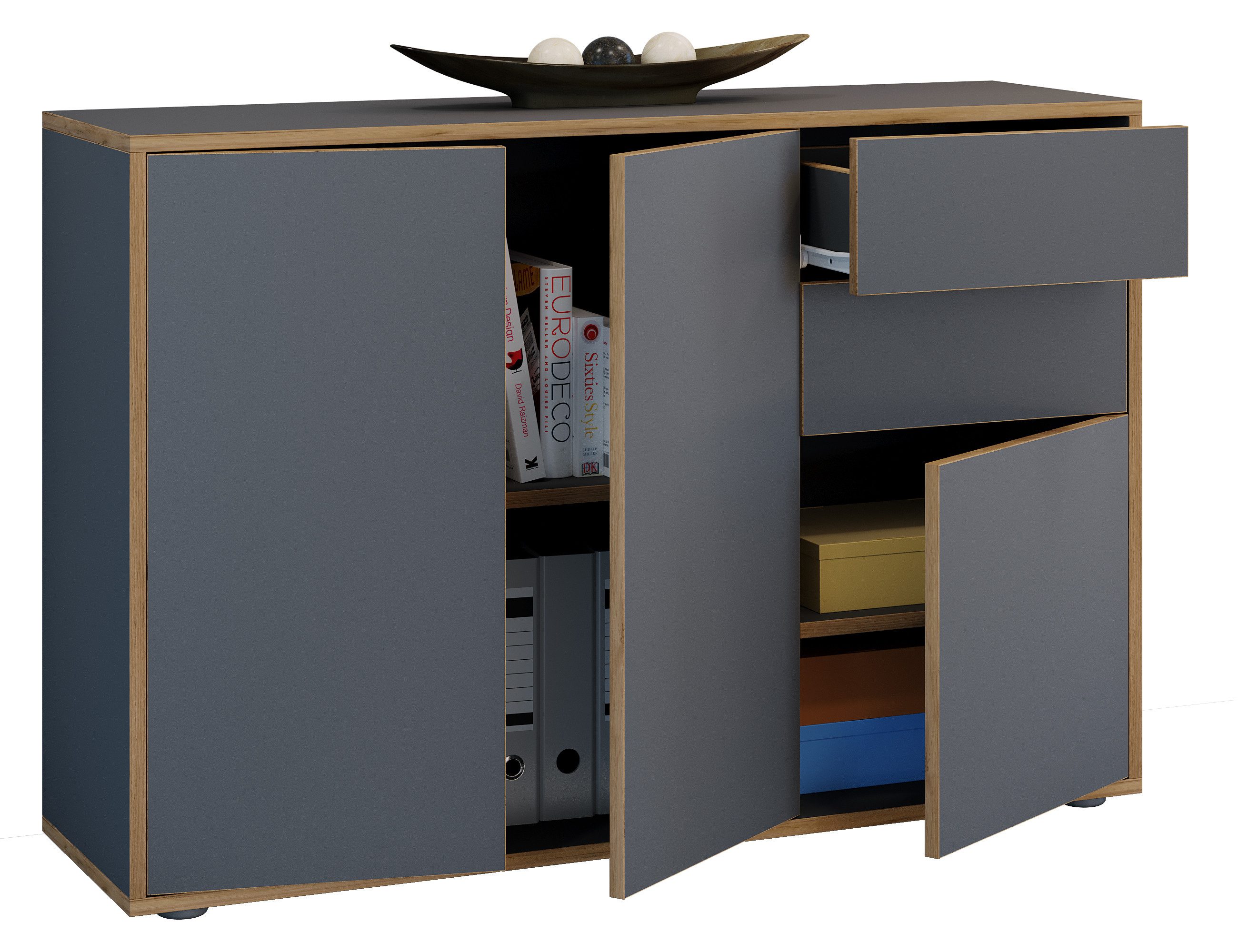 VCM Kommode Holz Kommode Sideboard Salia Breite 110 Schublade