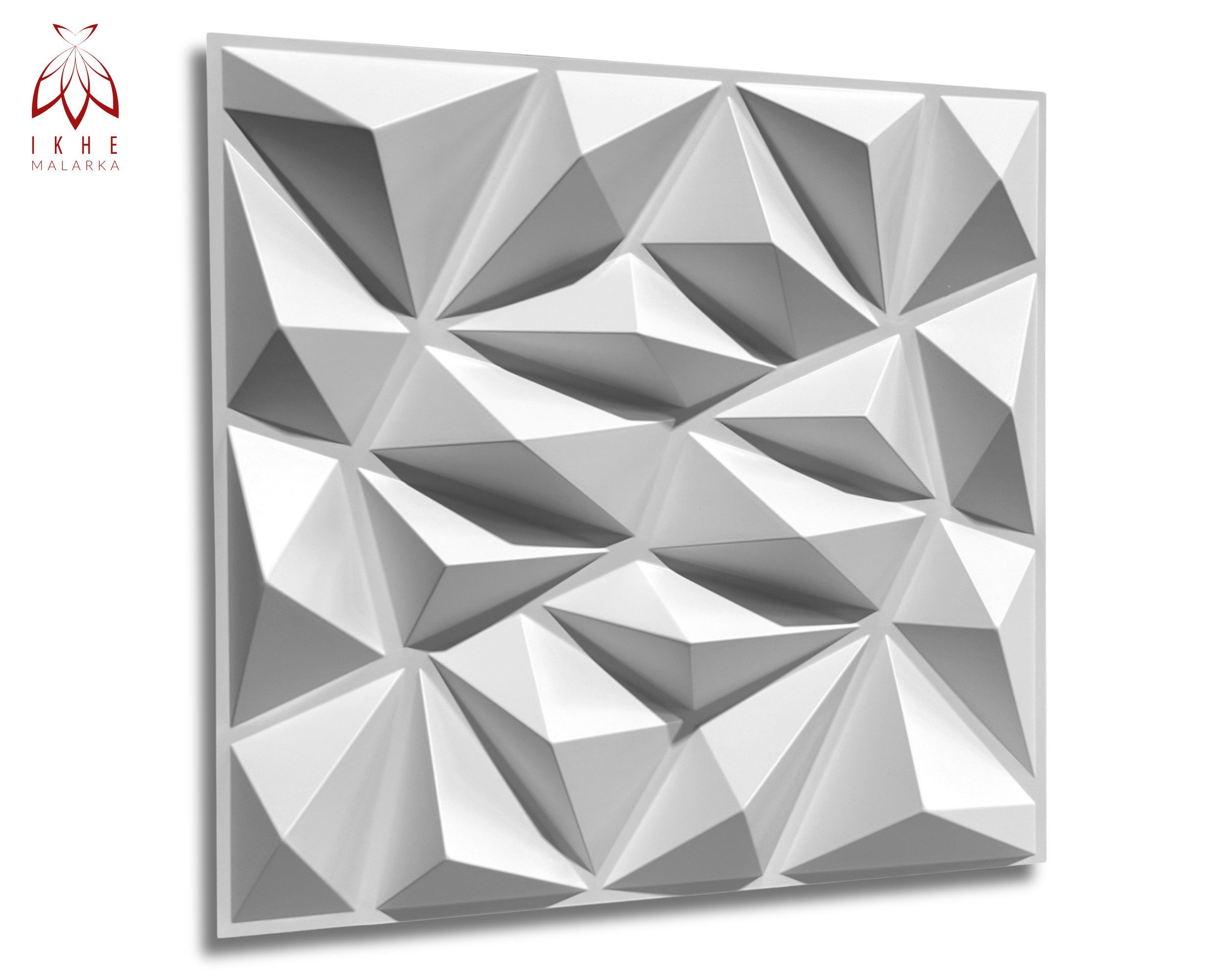 IKHEMalarka 3D Wandpaneel 3D Paneele PVC Kunststoffpaneele, BxL: 50,00x50,00 cm, 0,25 qm, (1 Stück, 3D Wandpaneele Deckenpaneele) hochwertige & harte PVC 3D Pla – Bild 4 von 5