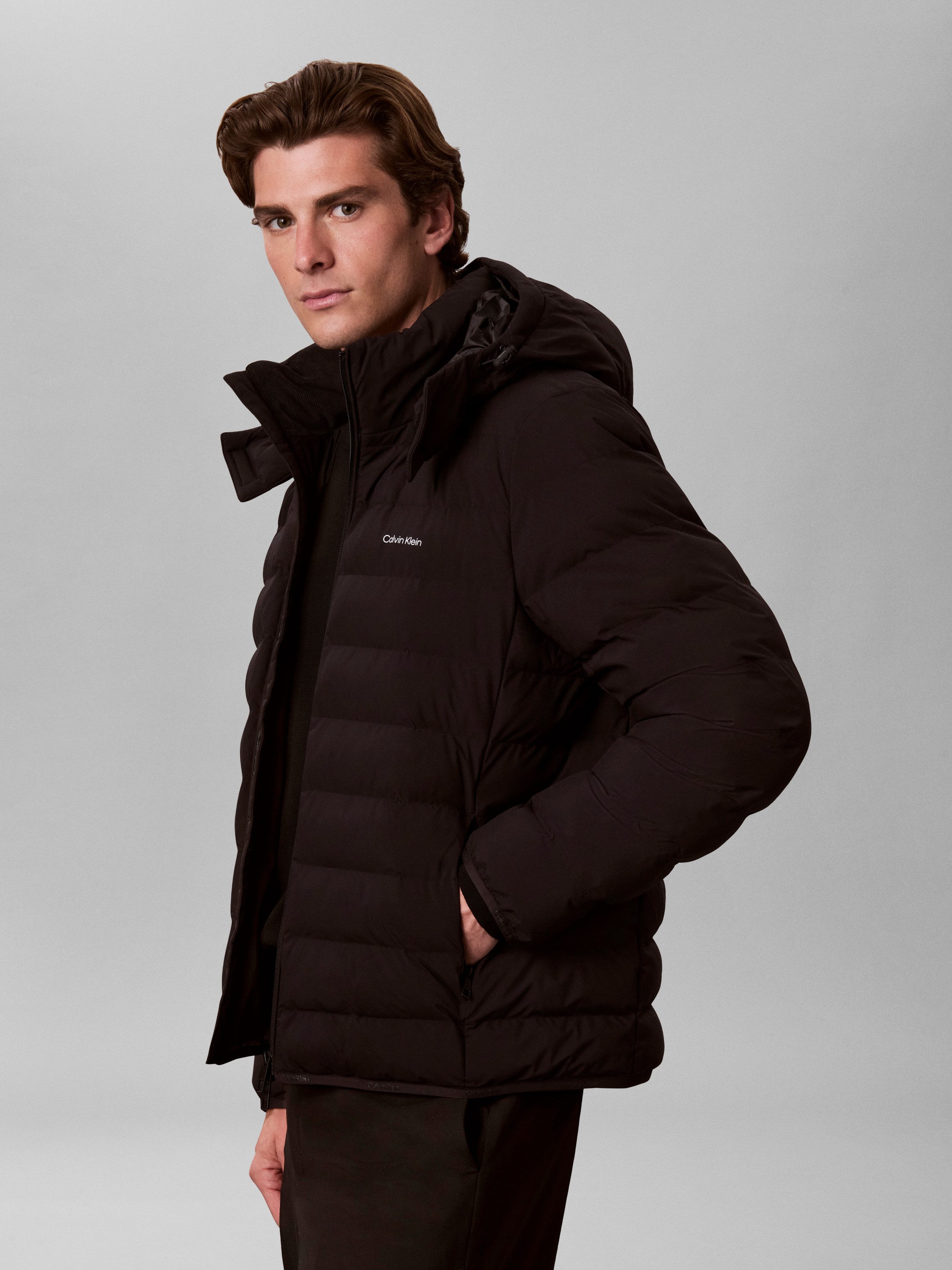Calvin Klein Steppjacke NYLON HOODED PUFFER Regular fit mit Kapuze