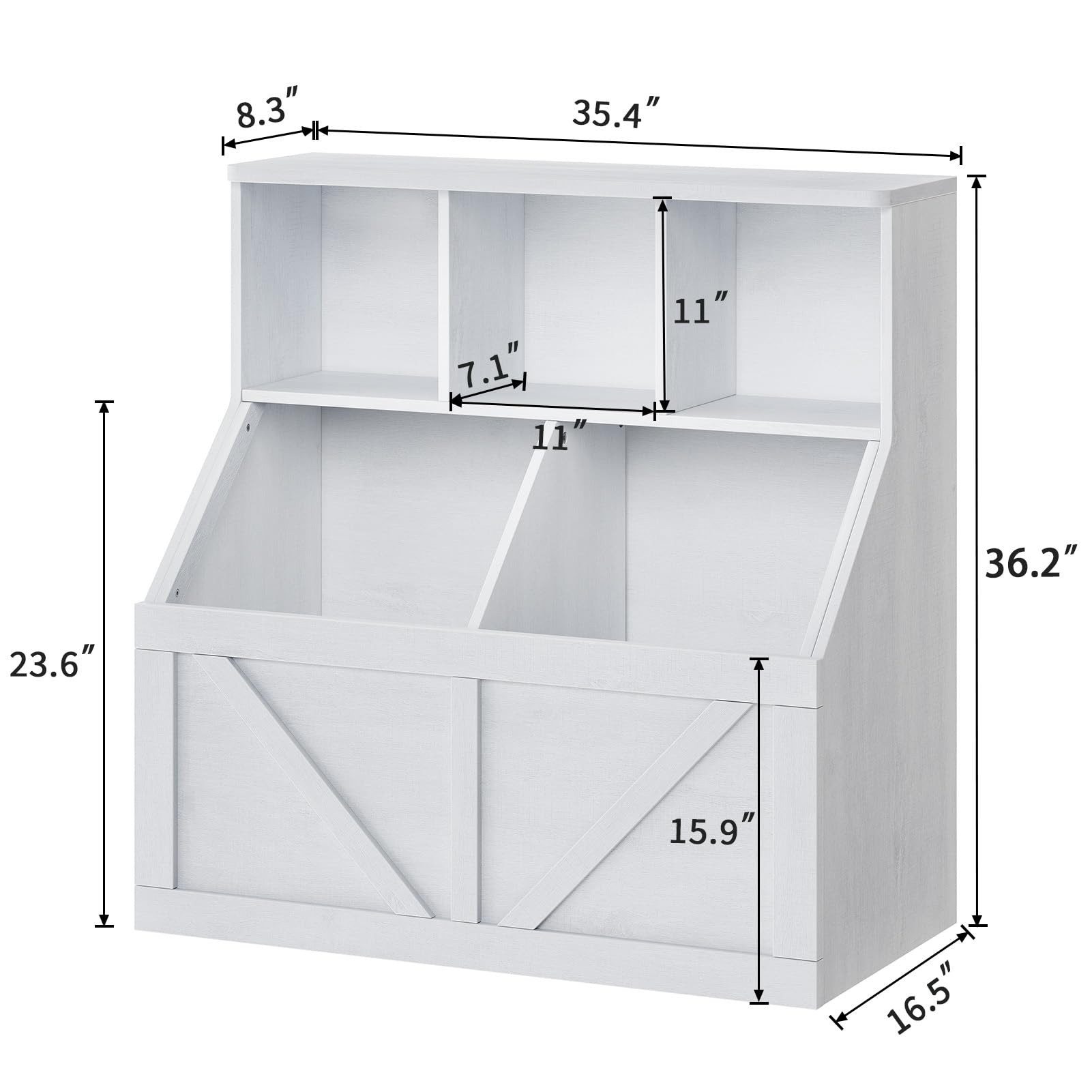GarveeMore Kinderregal Bücherregal Kinder Spielzeugregal 90x42x92cm günstig online kaufen