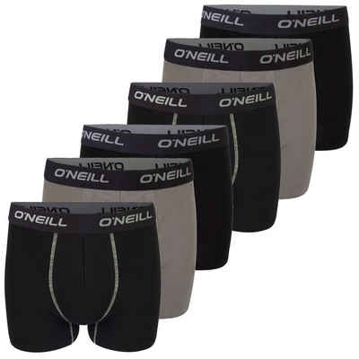 O'Neill Boxershorts Herren Retroshorts Männer Unterwäsche (Vorteilspack, 6-St) Basic Boxer mit Stretch