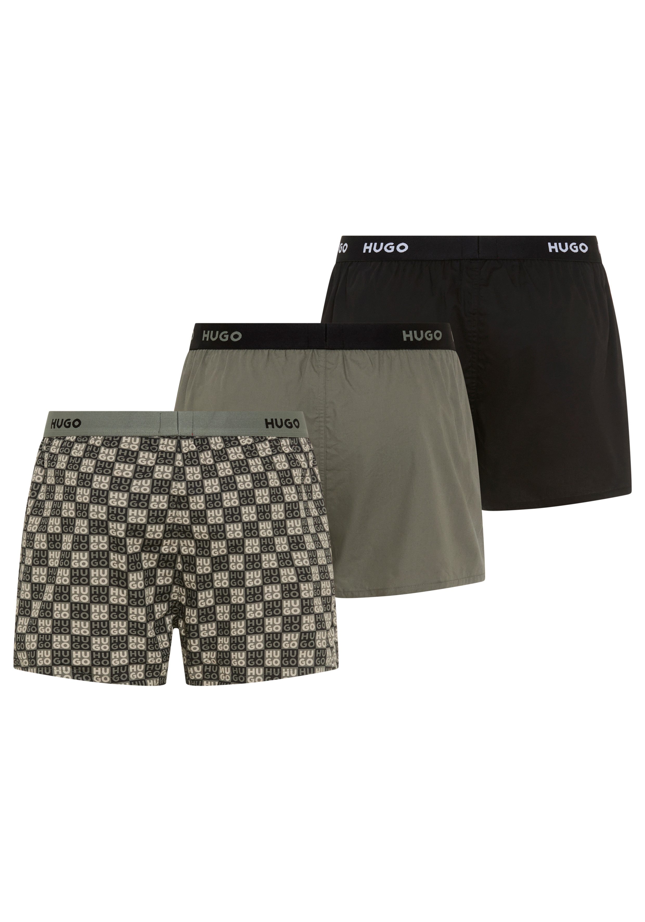HUGO Webboxer WOVEN BOXER TR (Packung, 3-St., 3er-Pack) Webboxer mit HUGO S günstig online kaufen