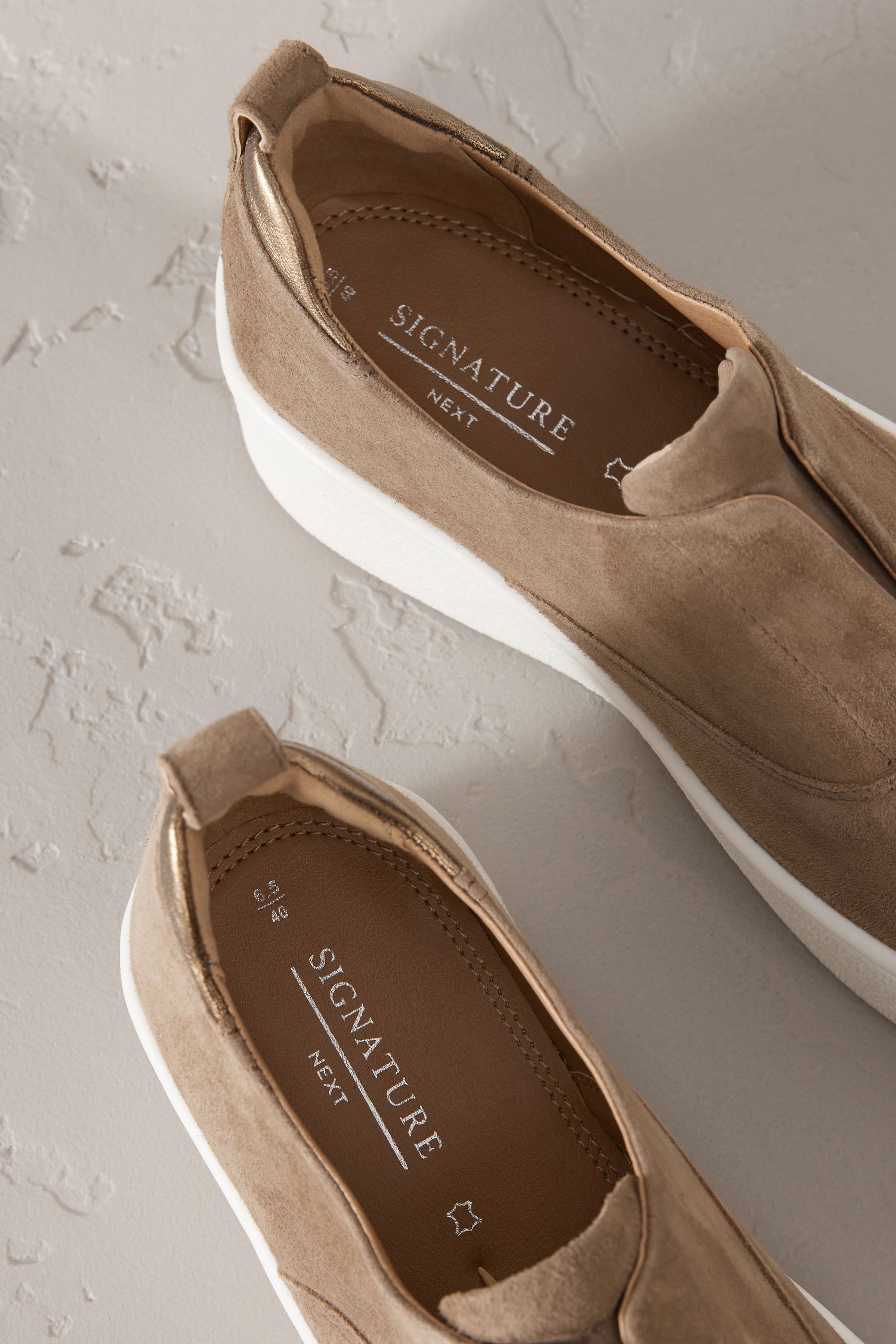 Next Signature Ledersneaker mit Plateau und Keilabsatz Sneaker (1-tlg) günstig online kaufen