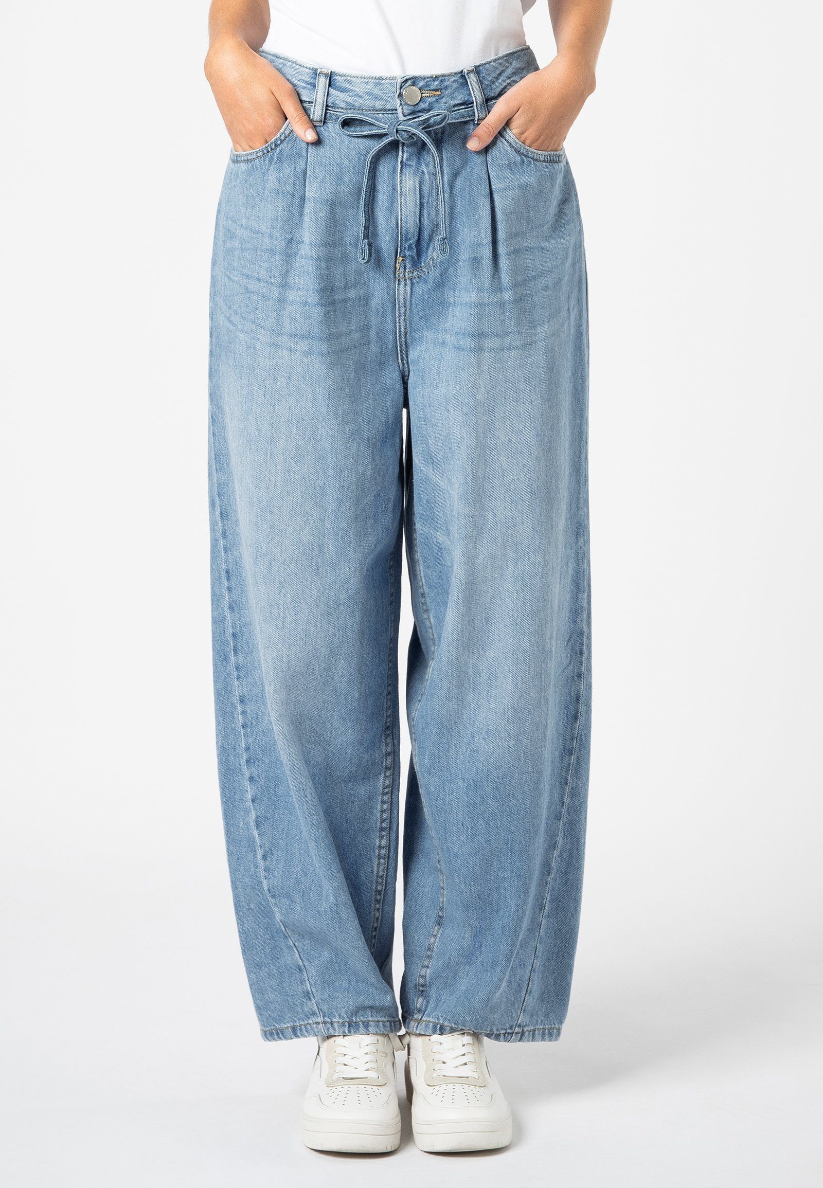 Eight2Nine SUBLEVEL Loose-fit-Jeans Jeans Barrel-Fit light-blue