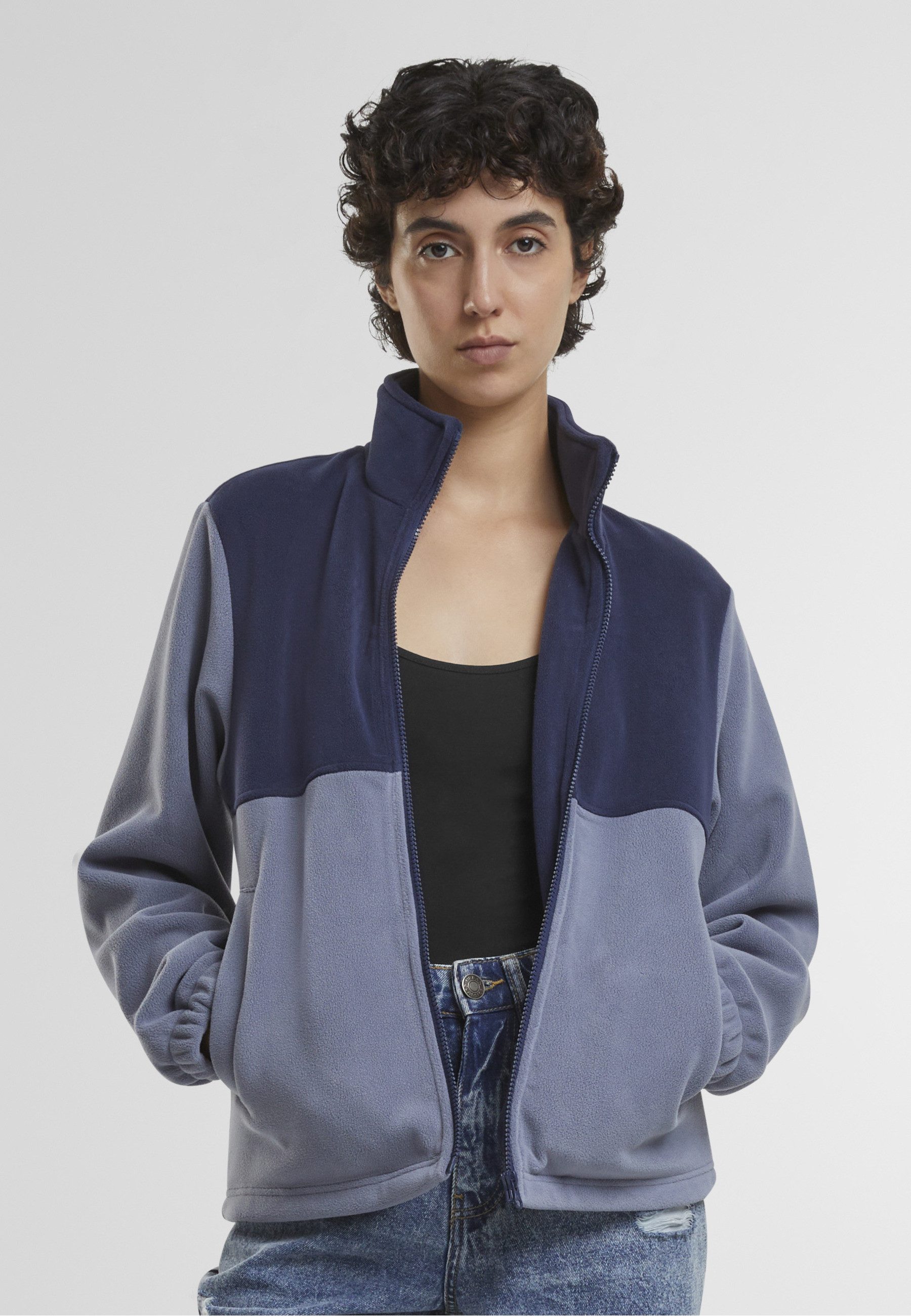 URBAN CLASSICS Langmantel Urban Classics Ladies Double Polarfleece Jacket