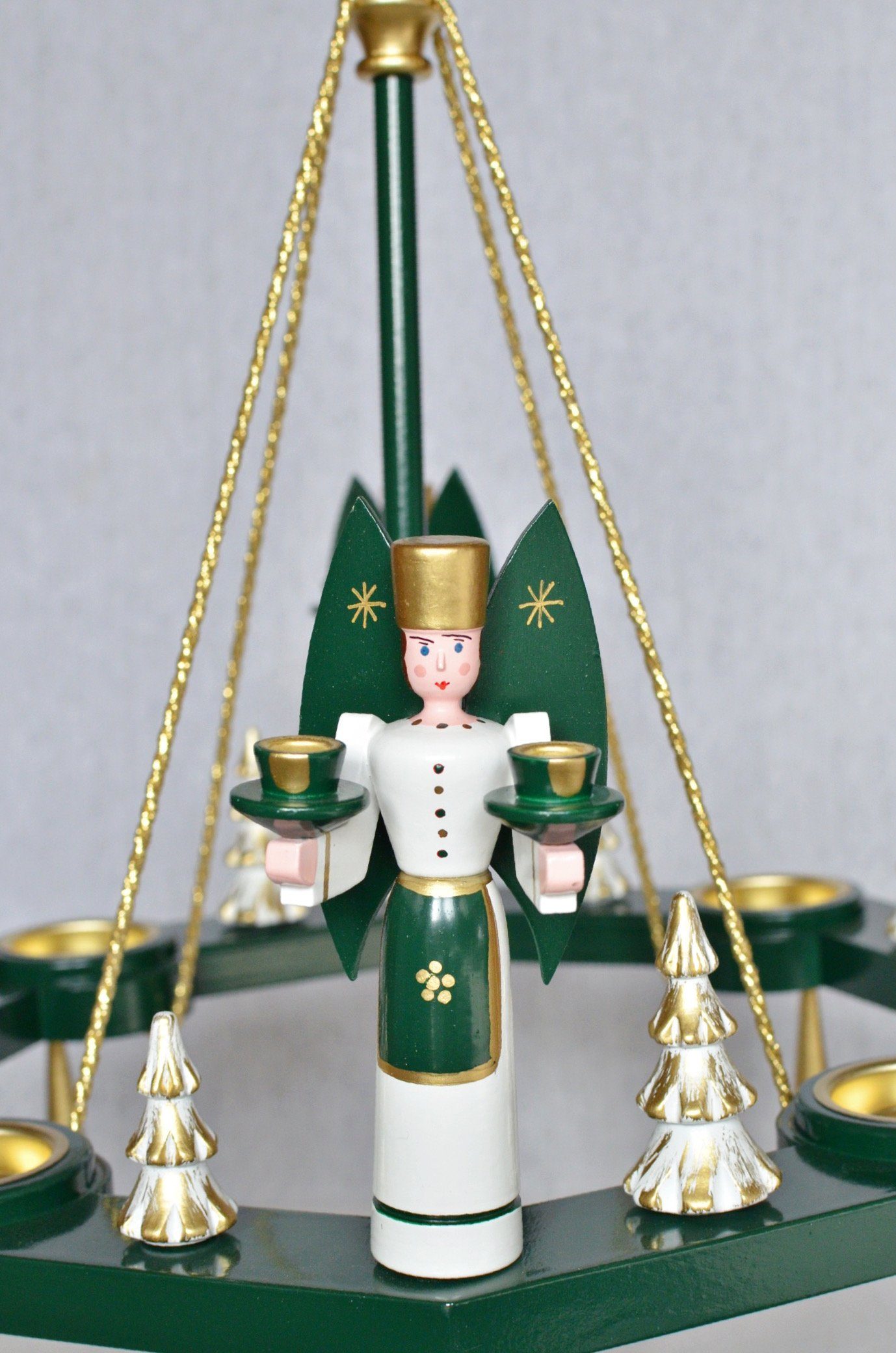 Adventsleuchter Weihnachtsdeko Tischkranz mit Teelichter und Engel & Bergmann BxH