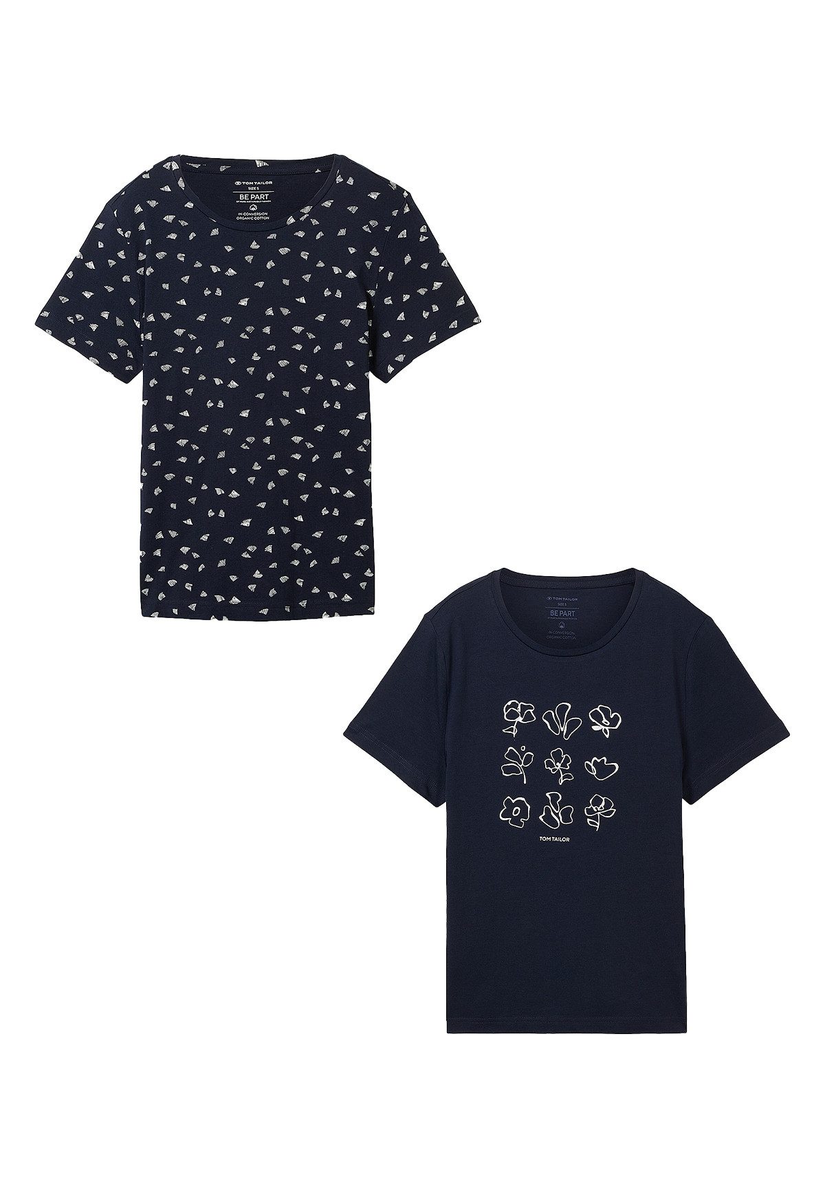 TOM TAILOR T-Shirt 2er-Set Rundhals Kurzarm günstig online kaufen