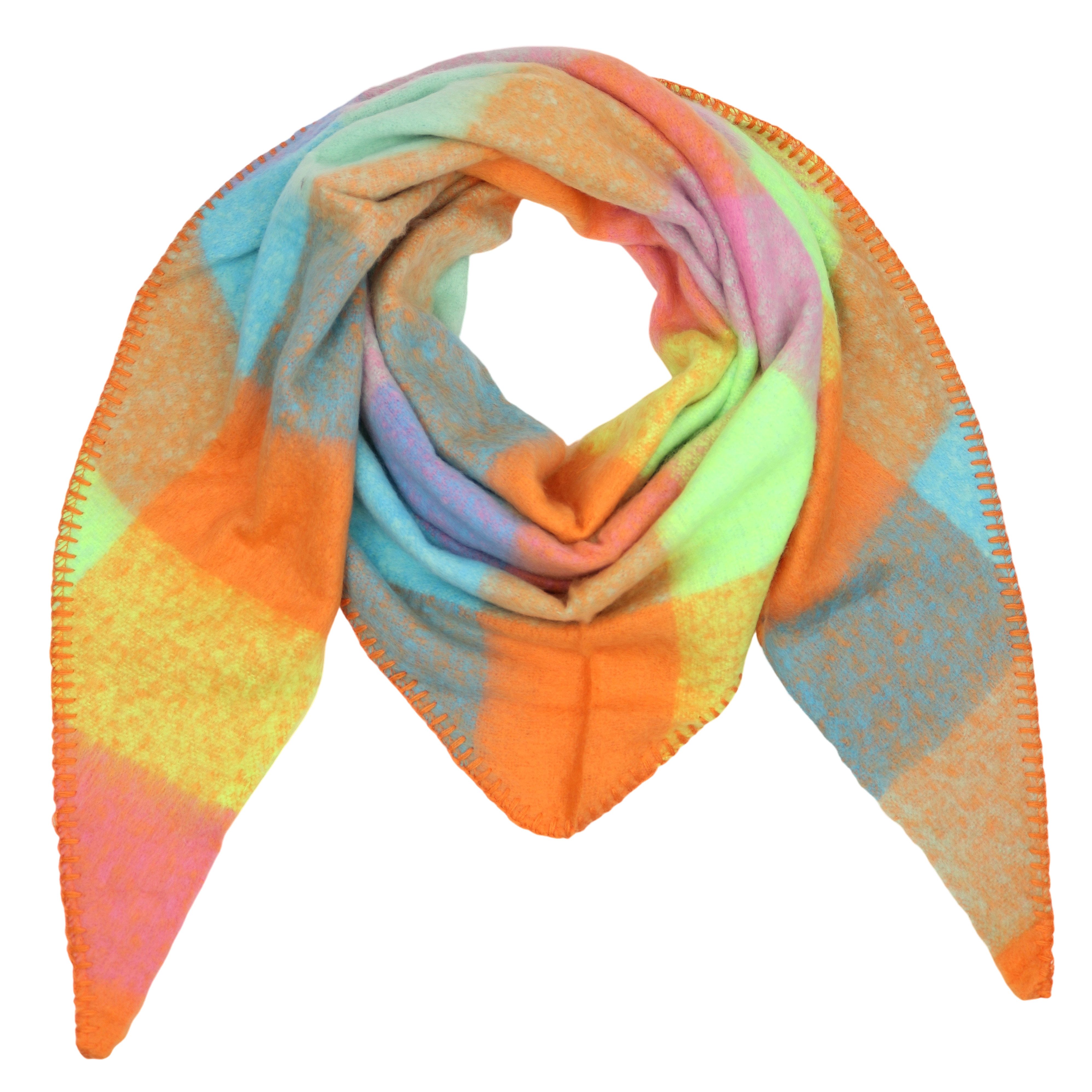 MIRROSI Dreieckstuch kuschliger und warmer Dreiecksschal Kariert Karo ca.190x70 cm, (KARO Muster Kariert ; Neue Kollektion Herbst/Winter 2025), in tollen Farben