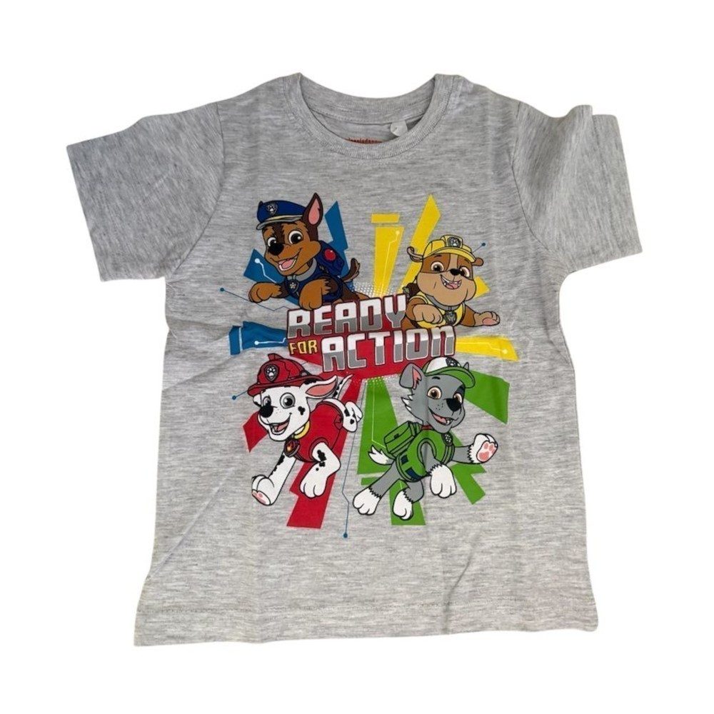Nickelodeon T-Shirt Kurzärmliges Paw Patrol-Tshirt für Jungen, "Ready for Action", Blau