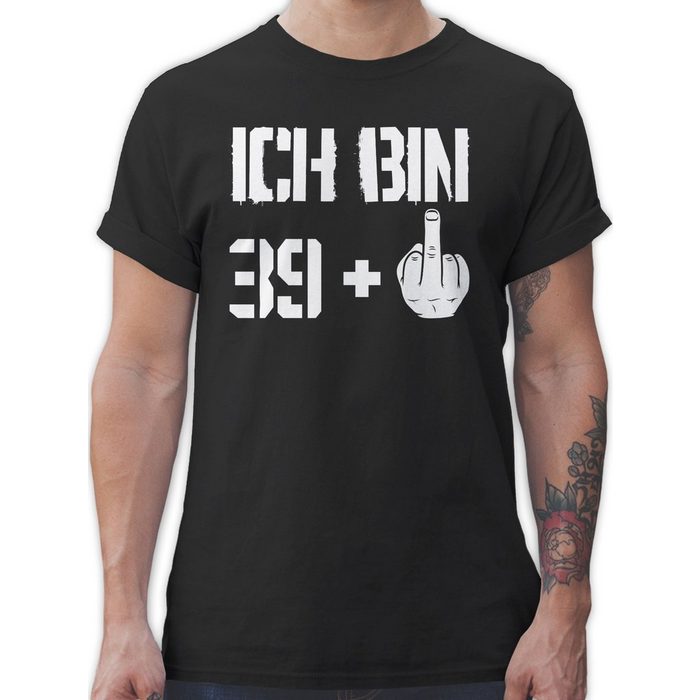 Shirtracer T-Shirt Ich bin neununddreißig + - 40. Geburtstag - Herren Premium T-Shirt 40 geburtstag mann