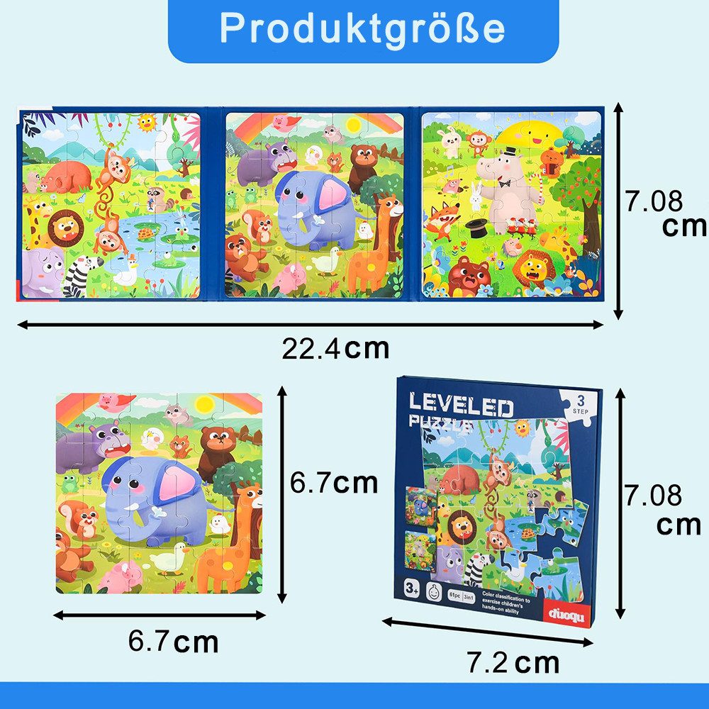 CLTYQ Puzzle Kinder-Magnetpuzzle, 7 Szenen,Geburtstagsgeschenk ab günstig online kaufen