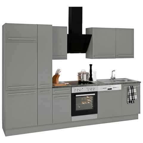 OPTIFIT Küchenzeile Bern, Breite 300 cm, wahlweise mit E-Geräten, höhenverstellbare Füße