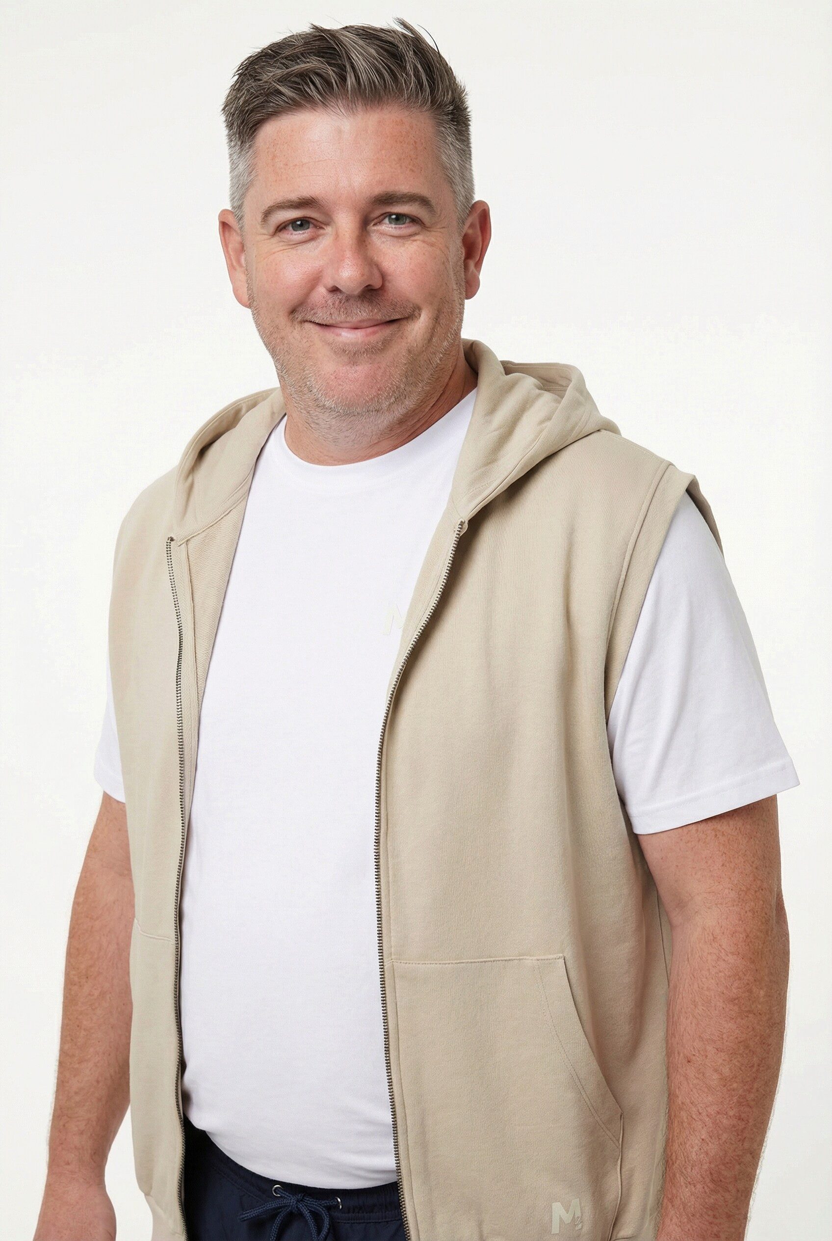 Men Plus Sweatshirt Weste Sweat Kapuze Kängurutasche