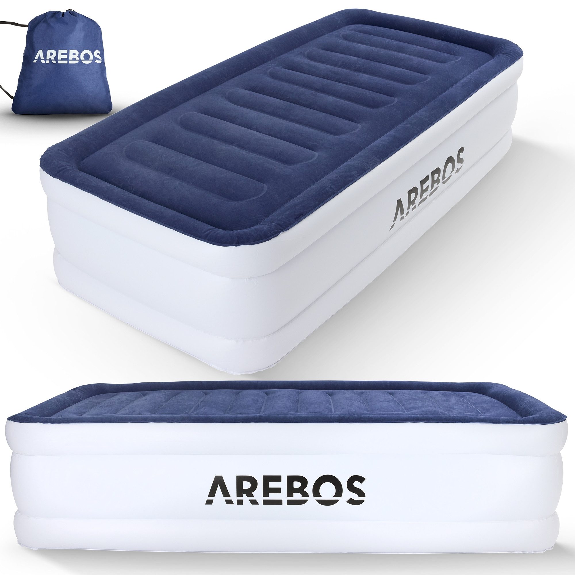 Arebos Luftbett 203 × 95 × 51 cm – selbstaufblasend mit integrierter Pumpe, günstig online kaufen