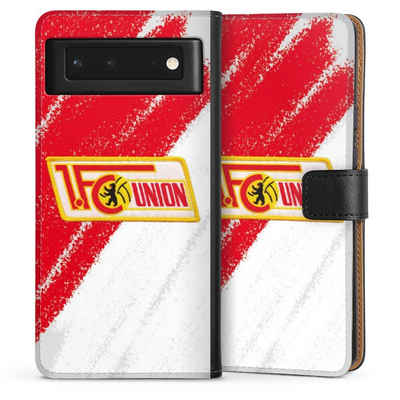 DeinDesign Handyhülle Offizielles Lizenzprodukt 1. FC Union Berlin Logo, Google Pixel 6 Hülle Handy Flip Case Wallet Cover Handytasche Leder