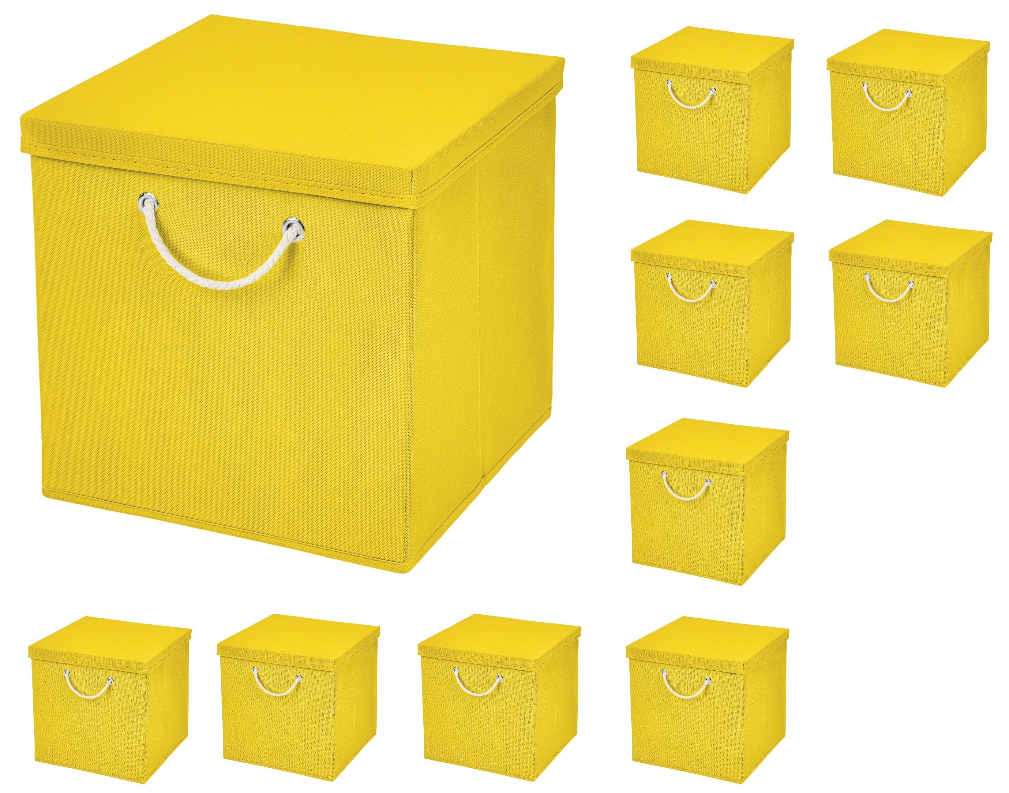 StickandShine Faltbox 10 Stück 30x30 cm perfekt für KALLAX – 19 trendige Farben zur Auswahl