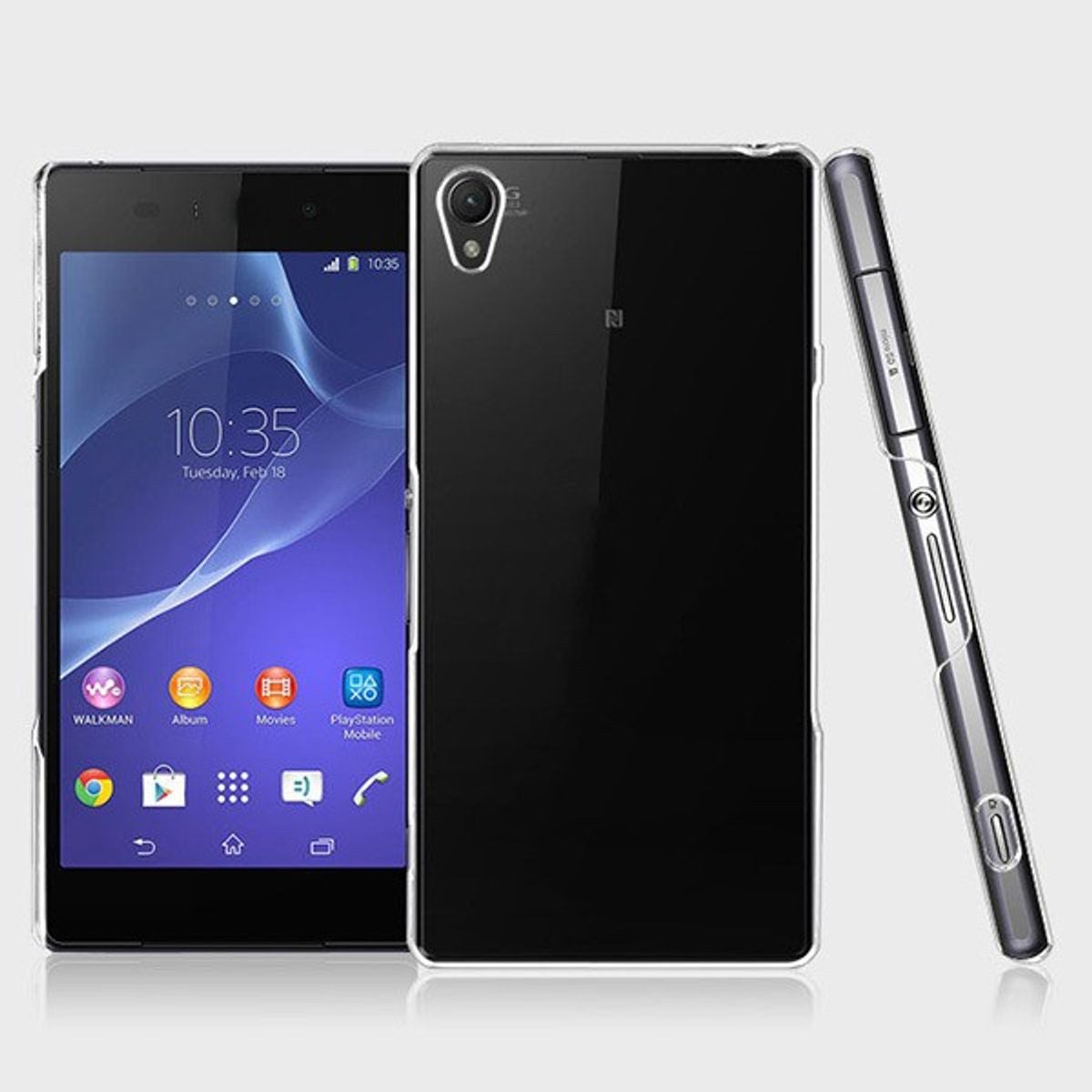 König Design Handyhülle Sony Xperia Z2, Sony Xperia Z2 Handyhülle Backcover Transparent