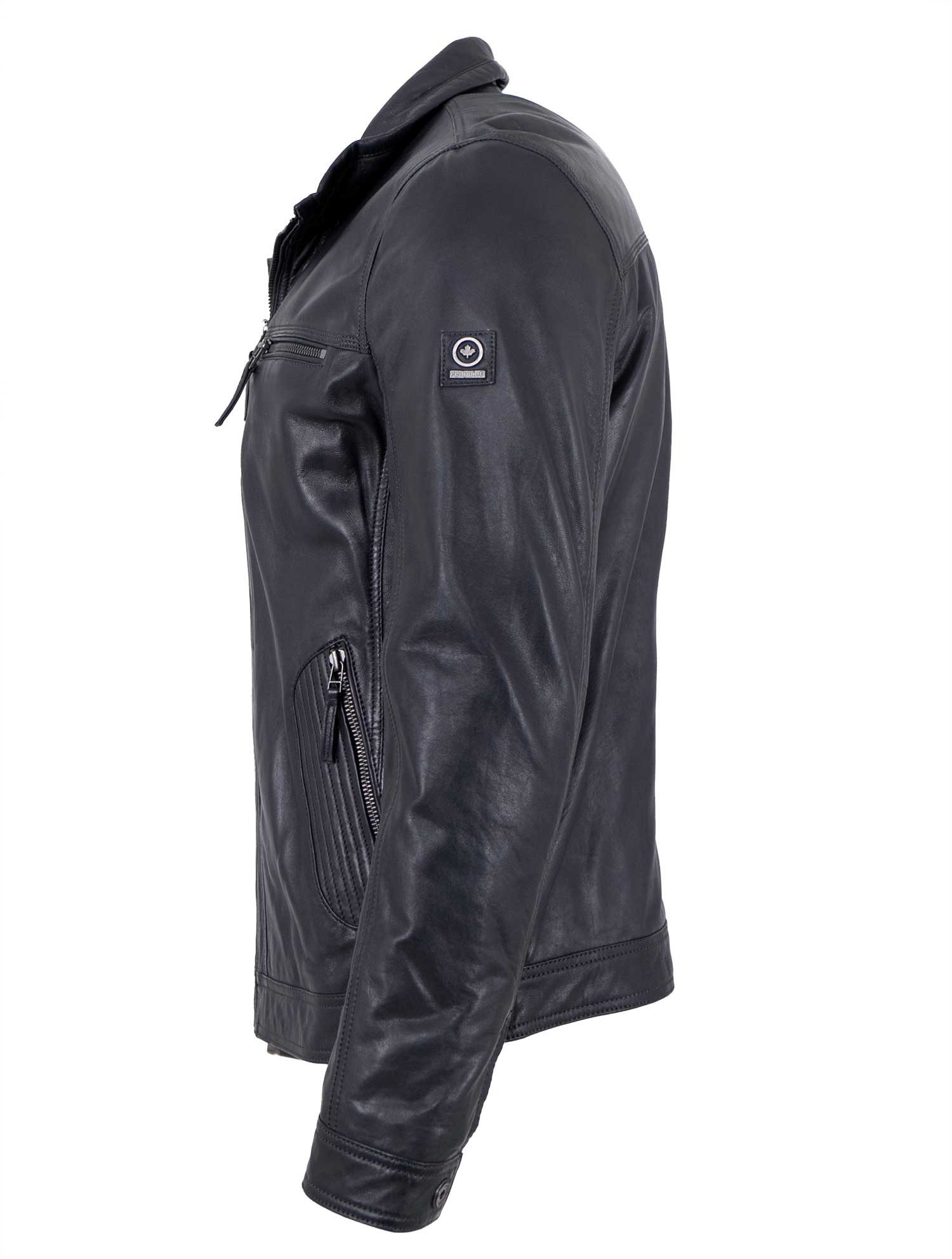 Redpoint Lederjacke Brice Redpoint - Herren Lederjacke Neuseeländisches Lammnappa navy/anthra