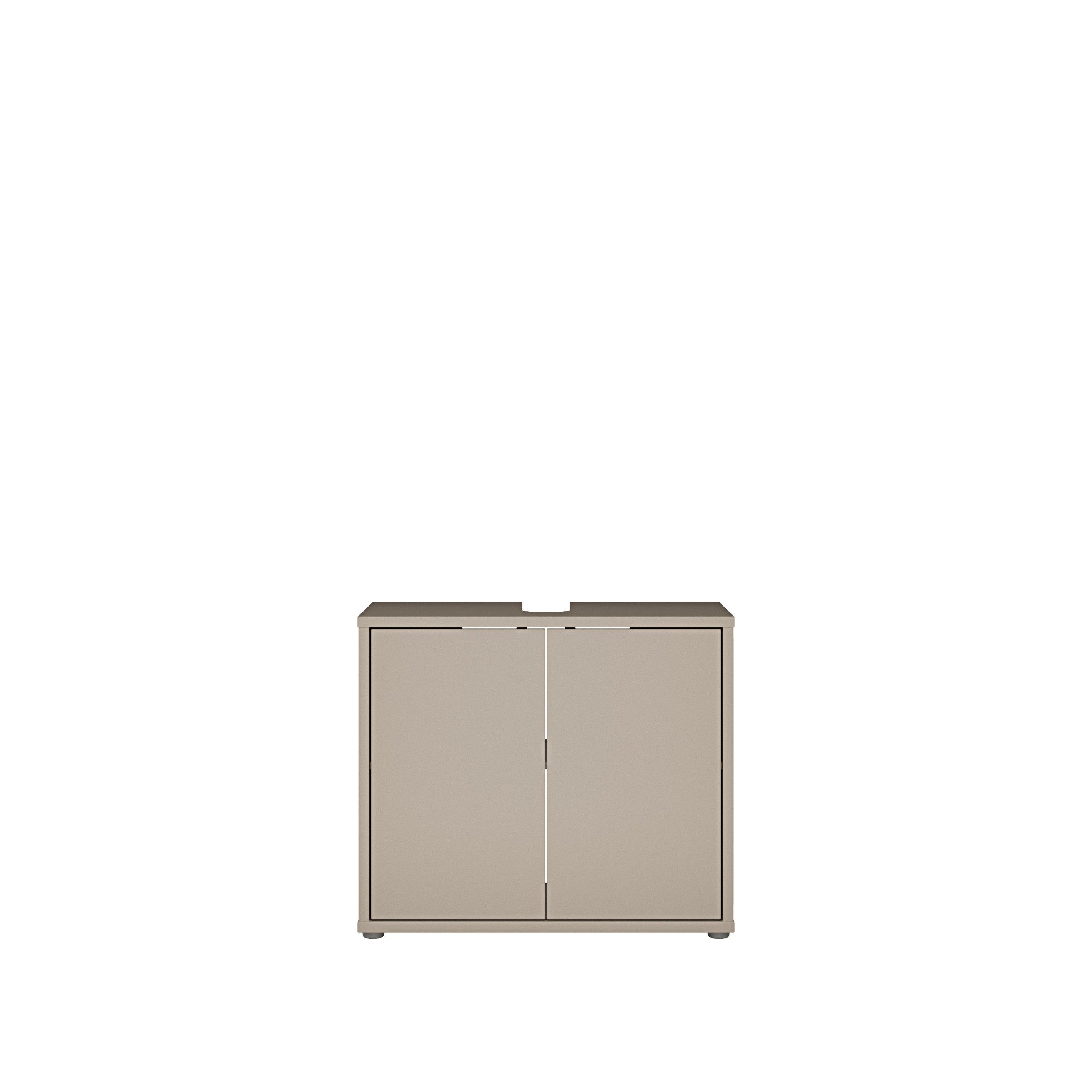 PREISBRECHER Waschbeckenunterschrank ALICE SPRINGS in Taupe - 74,5x63,9x34,9cm (BxHxT)