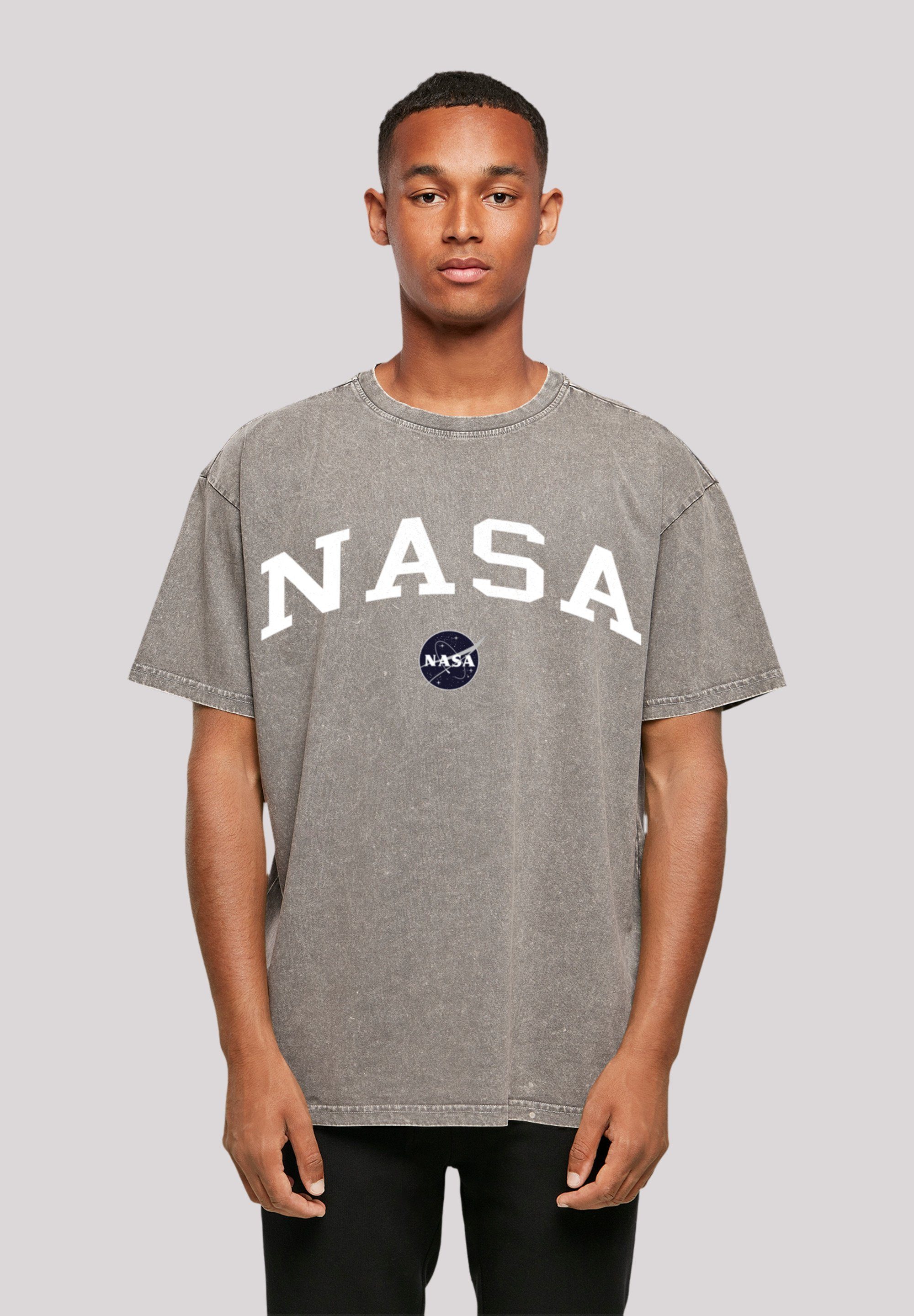Logo T-Shirt Print F4NT4STIC NASA Collegiate Asphalt