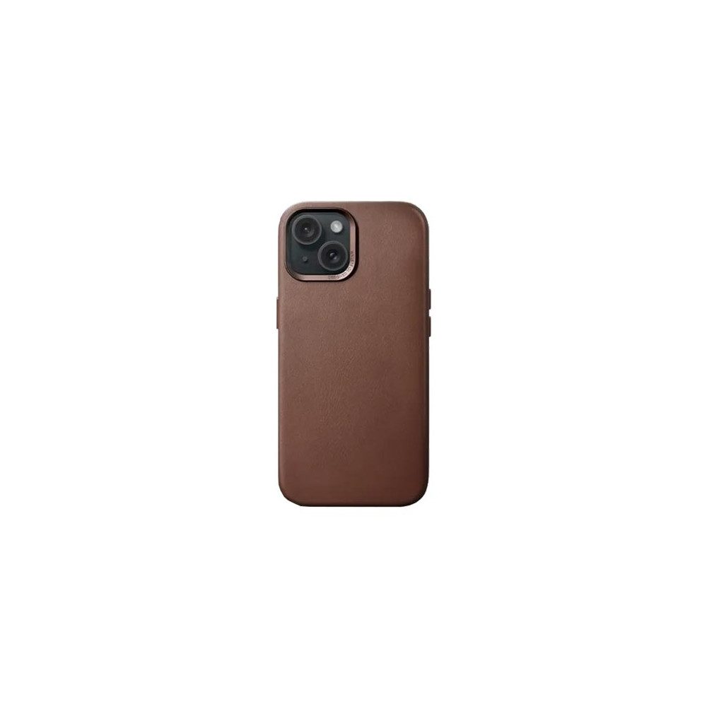 Woodcessories Handyhülle Woodcessories Bio Leder Case Magsafe Braun für iPhone 15 Plus 6,7 Zoll
